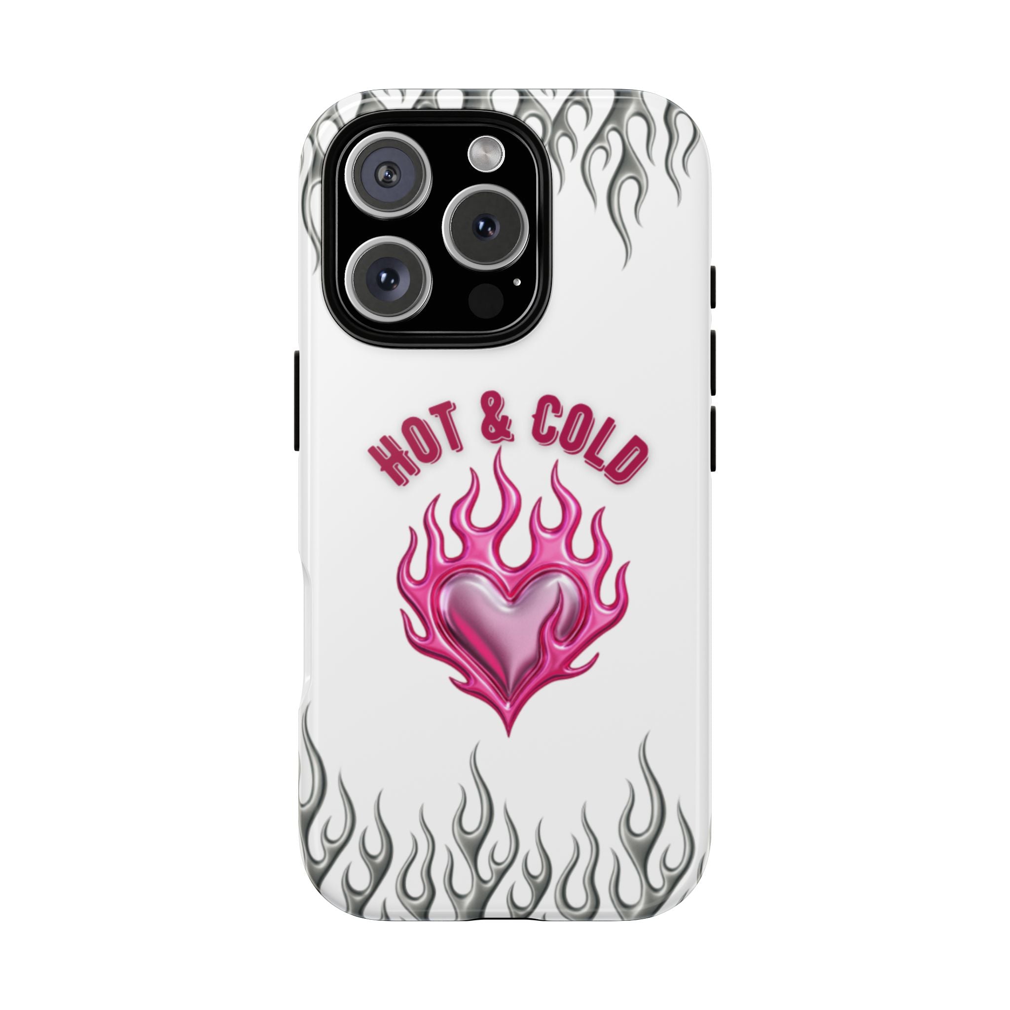 Hot & Cold Pink Flame Tough Phone Case