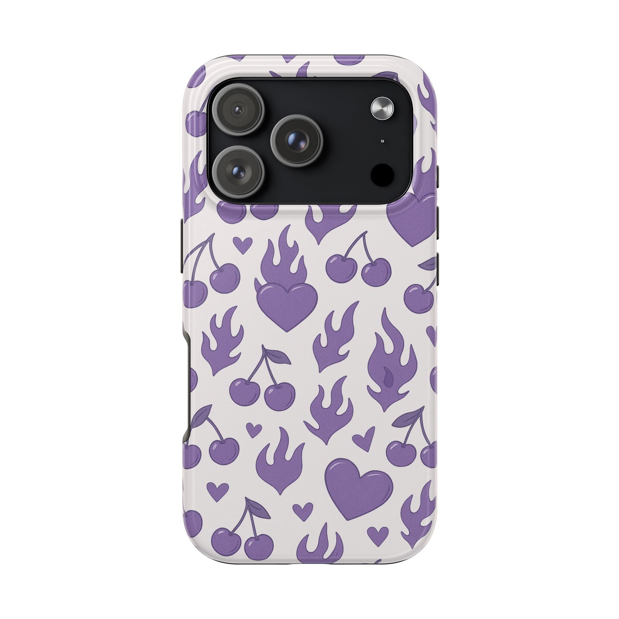 Purple Flaming Heart Phone Case
