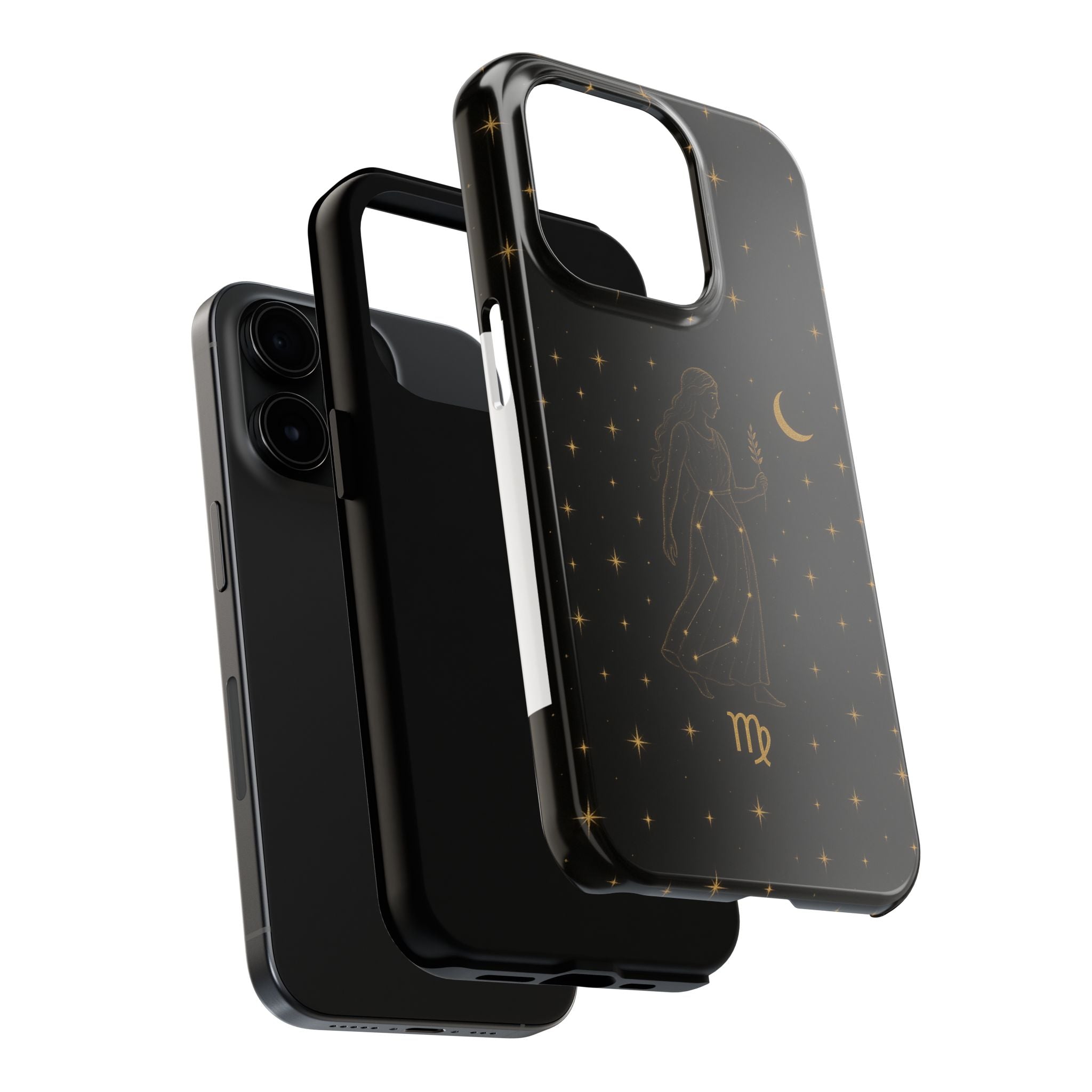 Virgo Tough Phone Case — Gold Constellation Zodiac Design