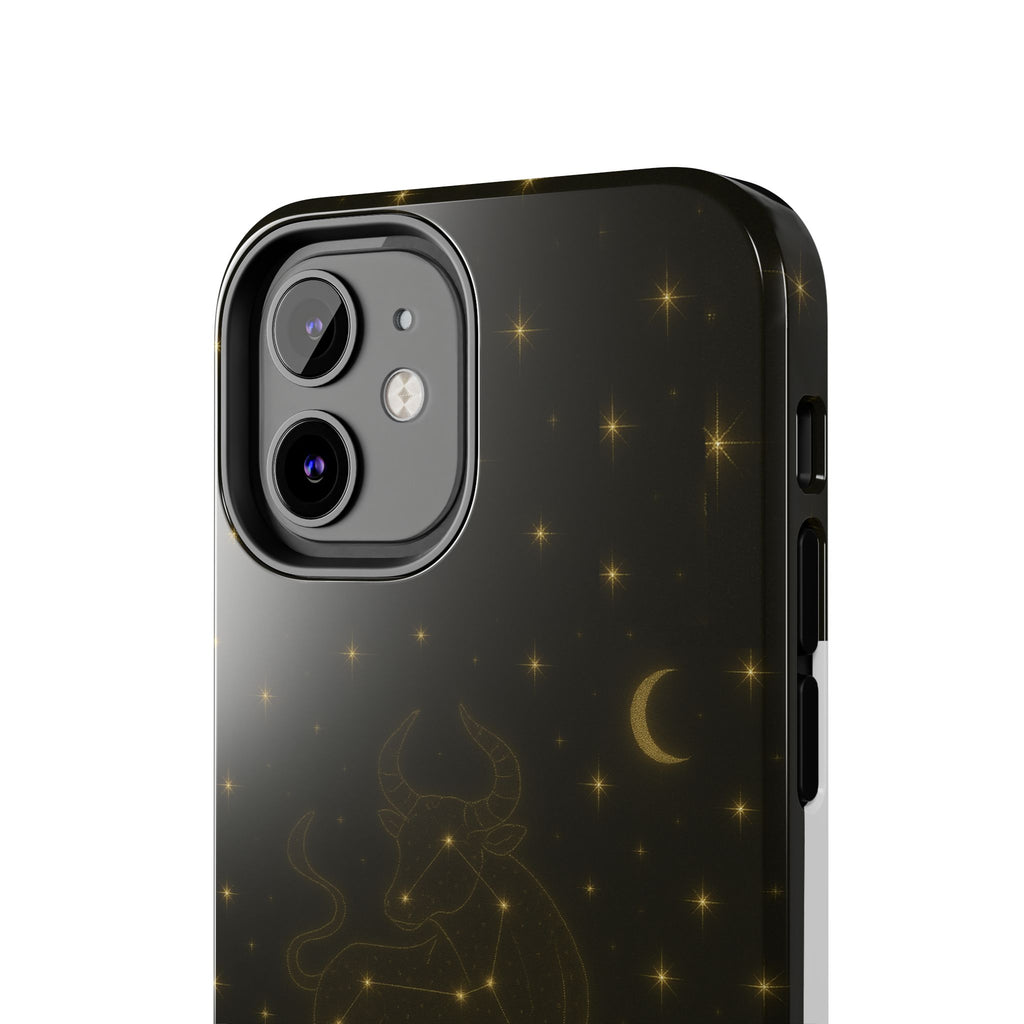 Taurus Constellation Tough Phone Case — Gold Zodiac Bull Phone Case
