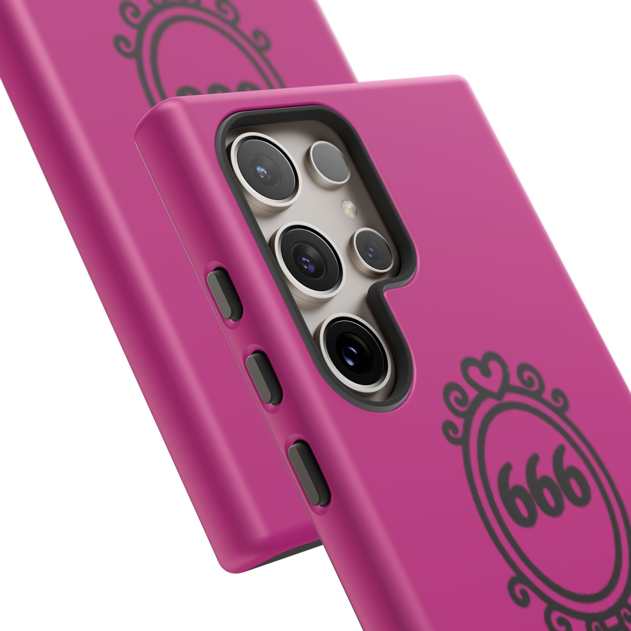Black & Pink 666 Reflection Phone Case