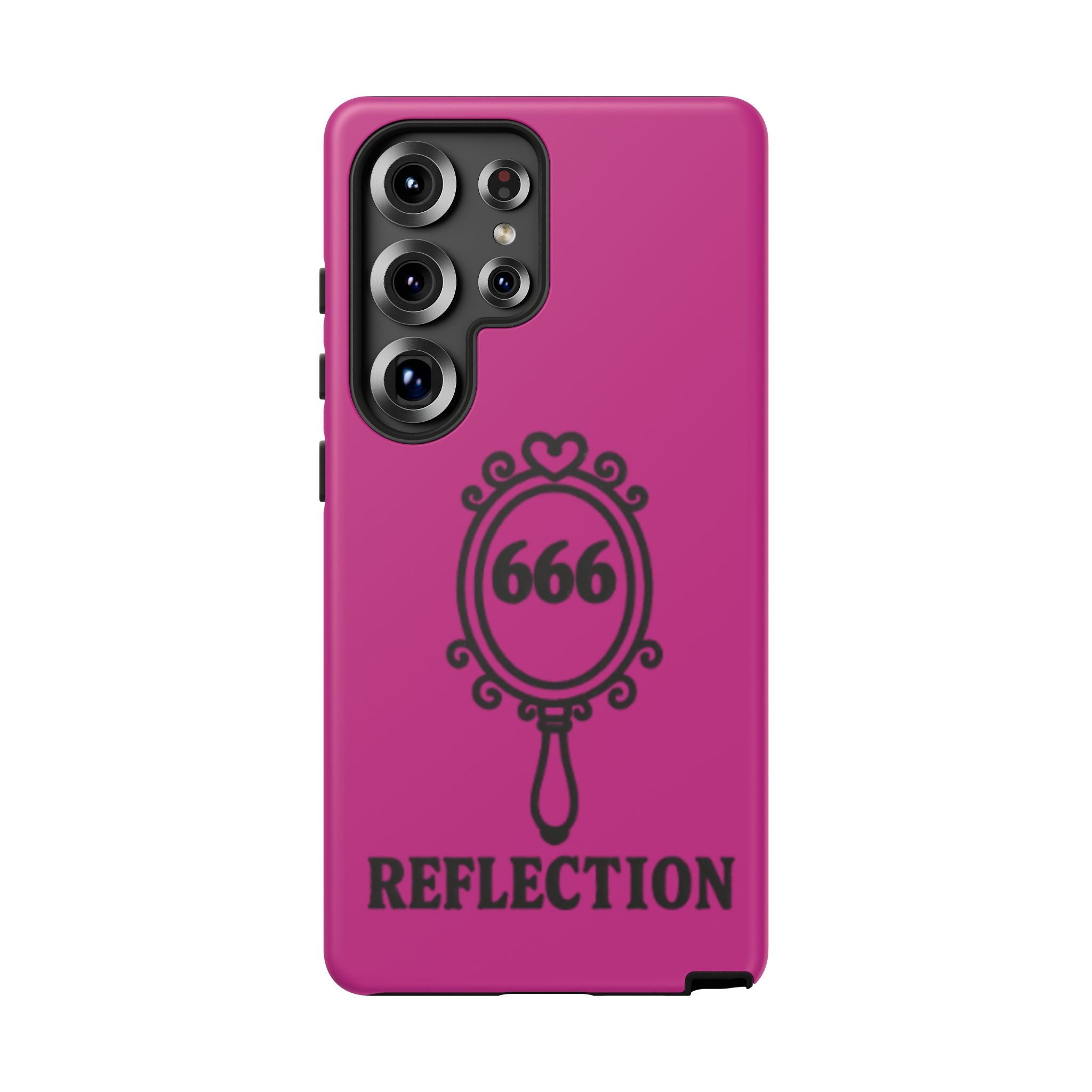 Black & Pink 666 Reflection Phone Case