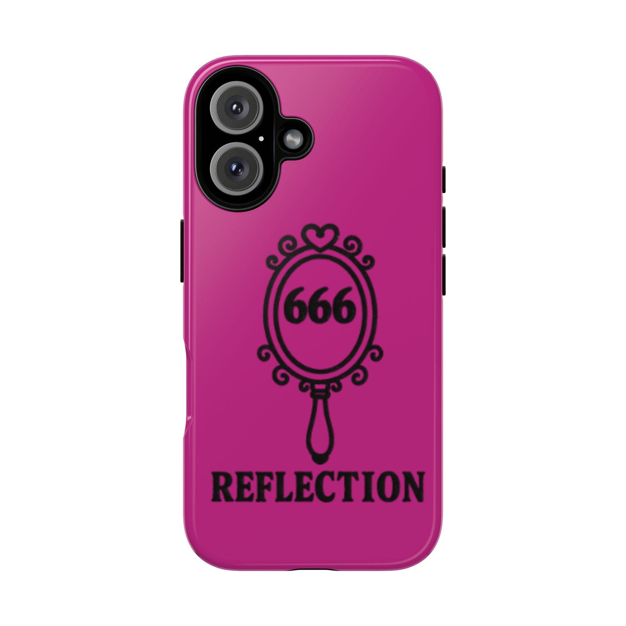 Black & Pink 666 Reflection Phone Case