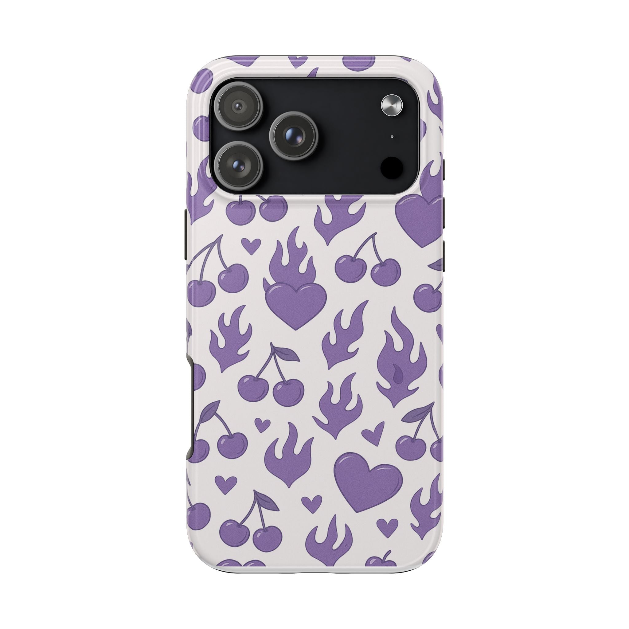 Purple Flaming Heart Phone Case