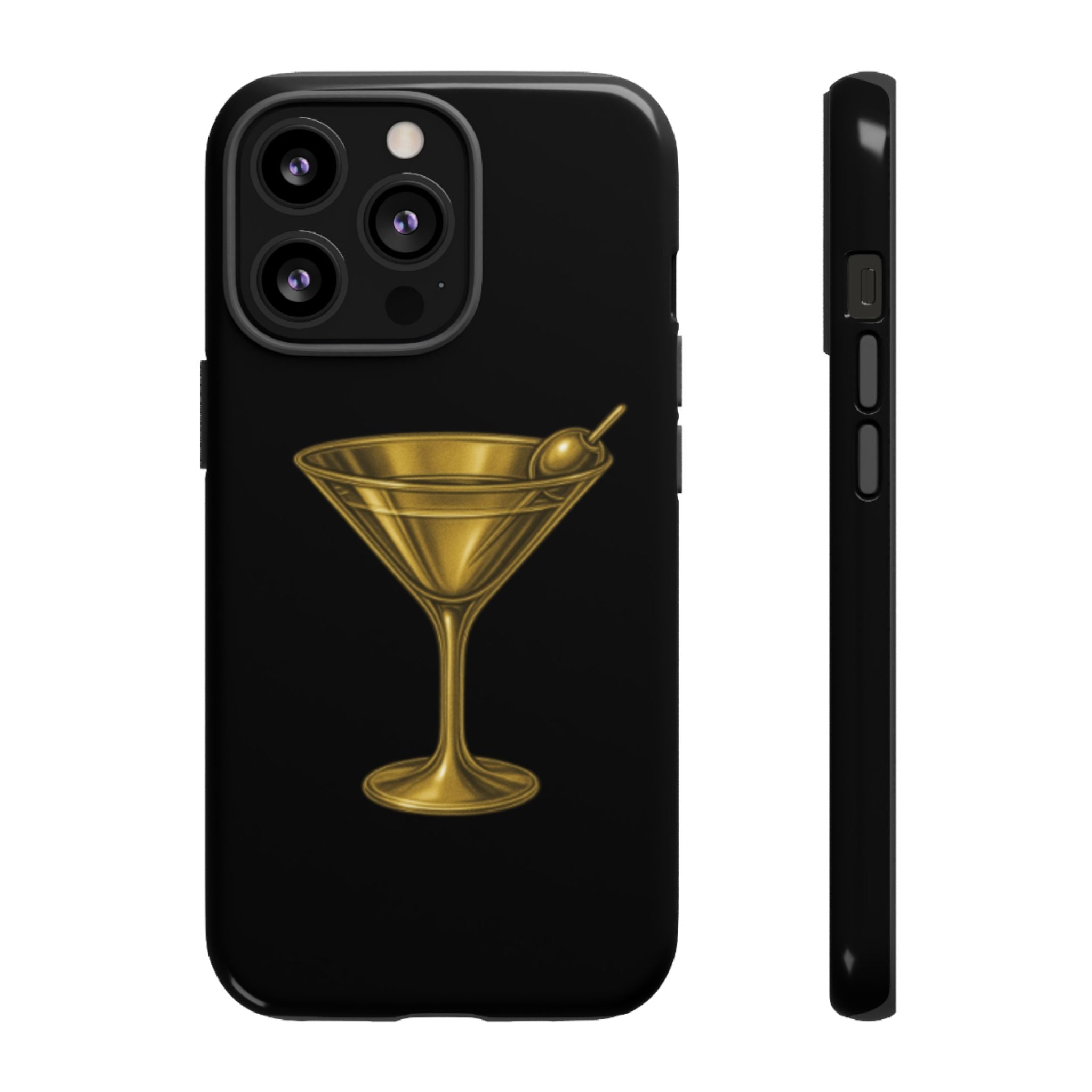 Gold Martini Tough Case Black