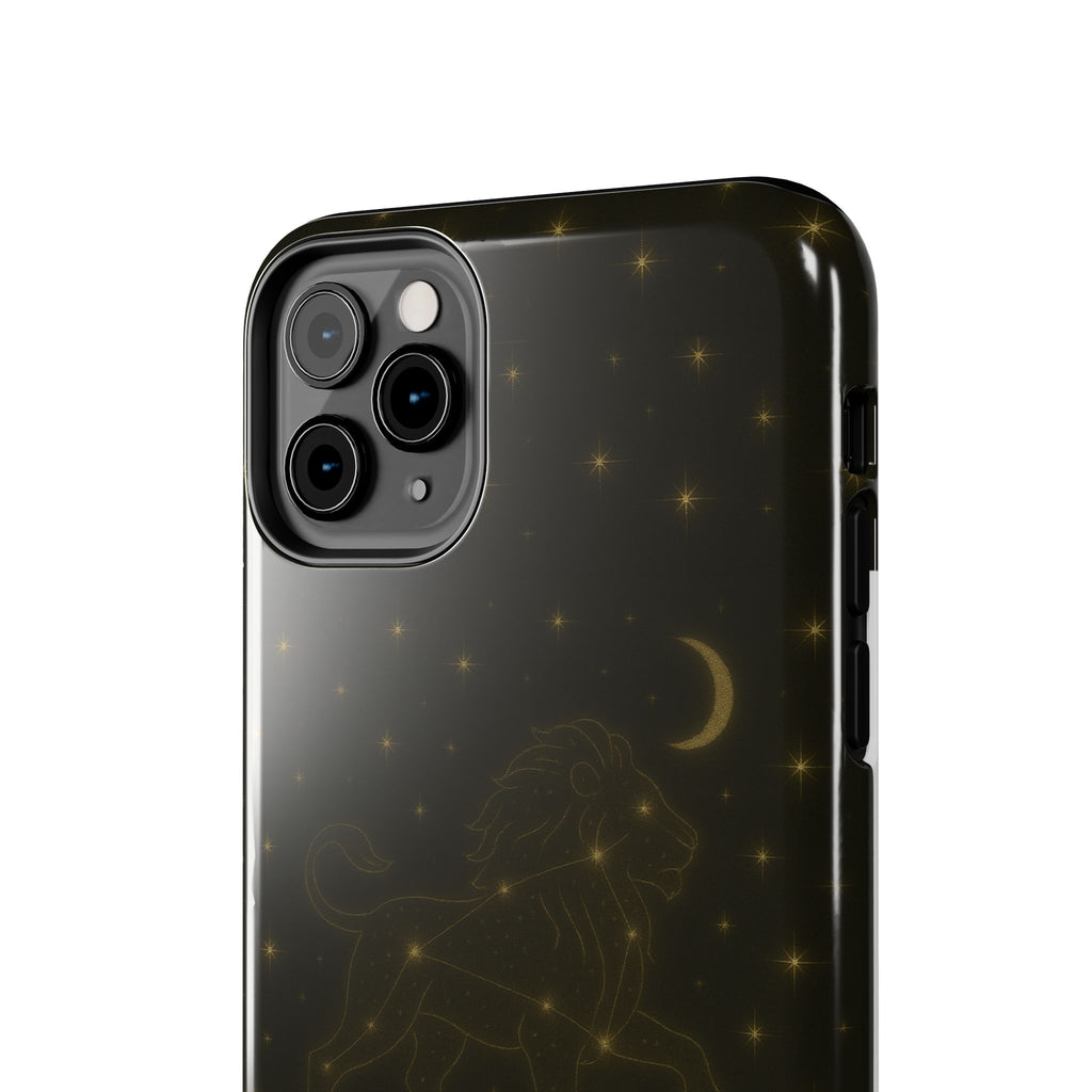 Leo Constellation Tough Phone Case — Zodiac Lion Design with Moon & Stars