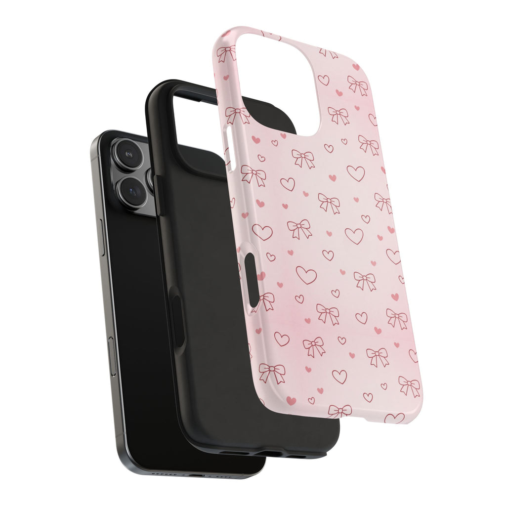 Pink Hearts & Bows Phone Case