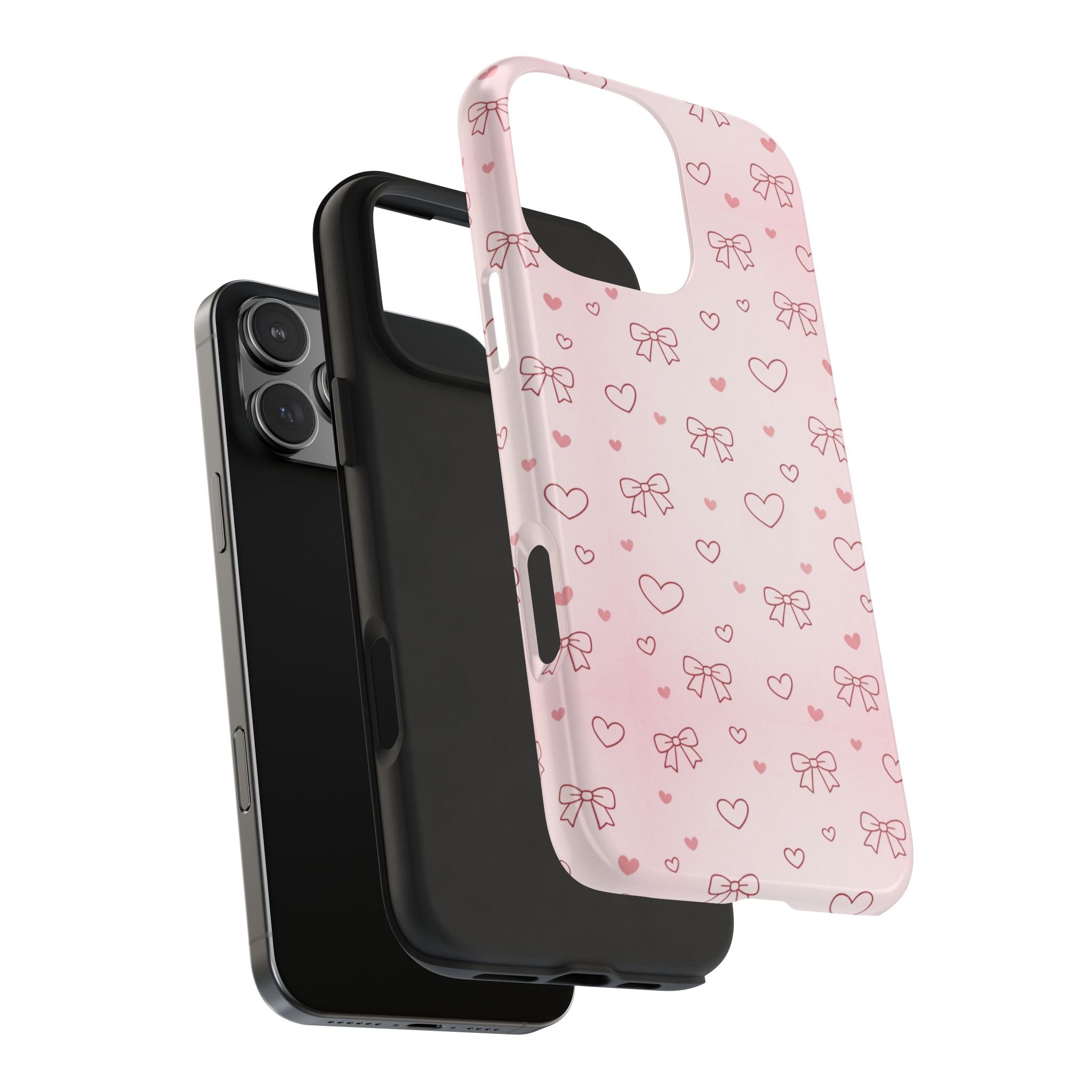 Pink Hearts & Bows Phone Case