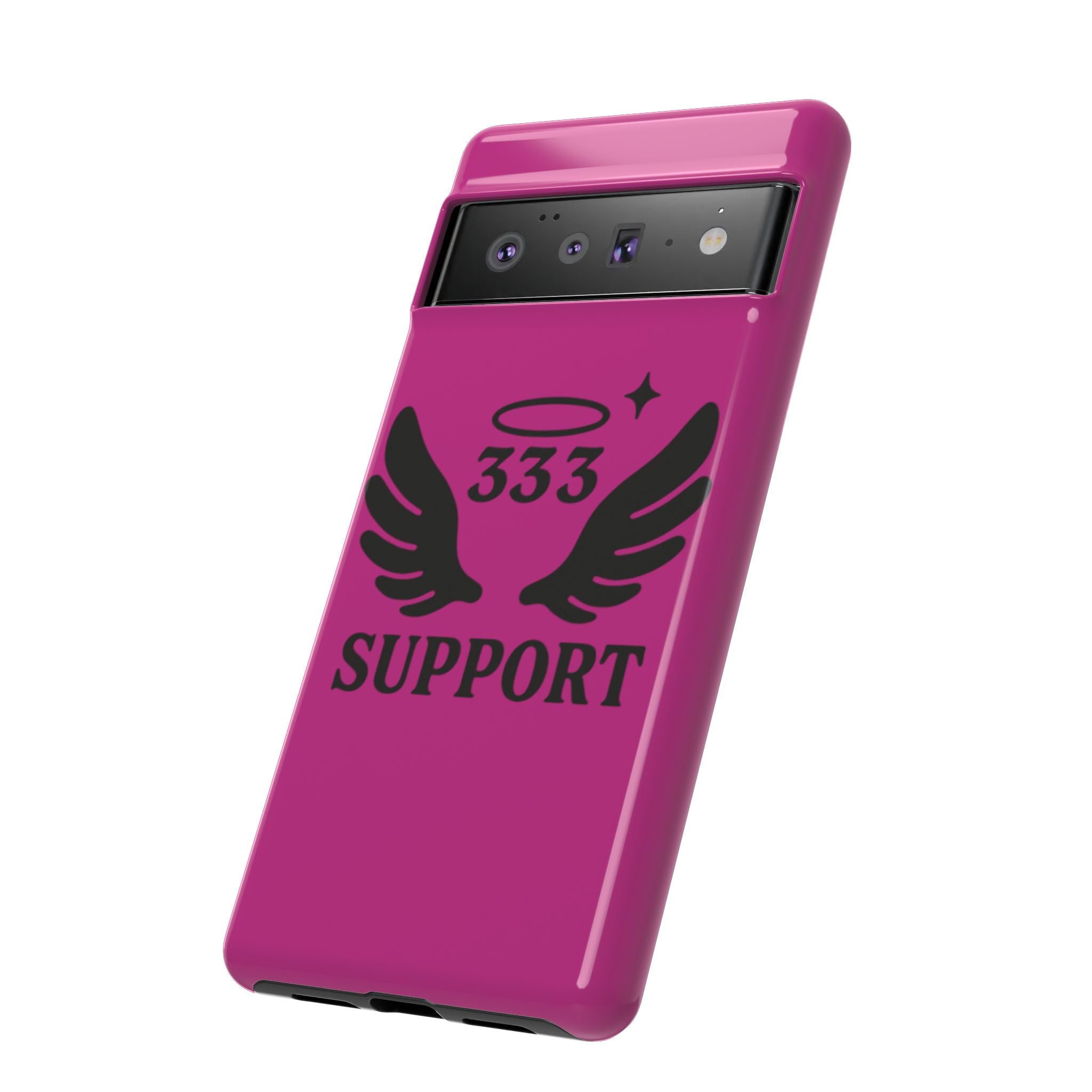 Black & Pink 333 Support Phone Case