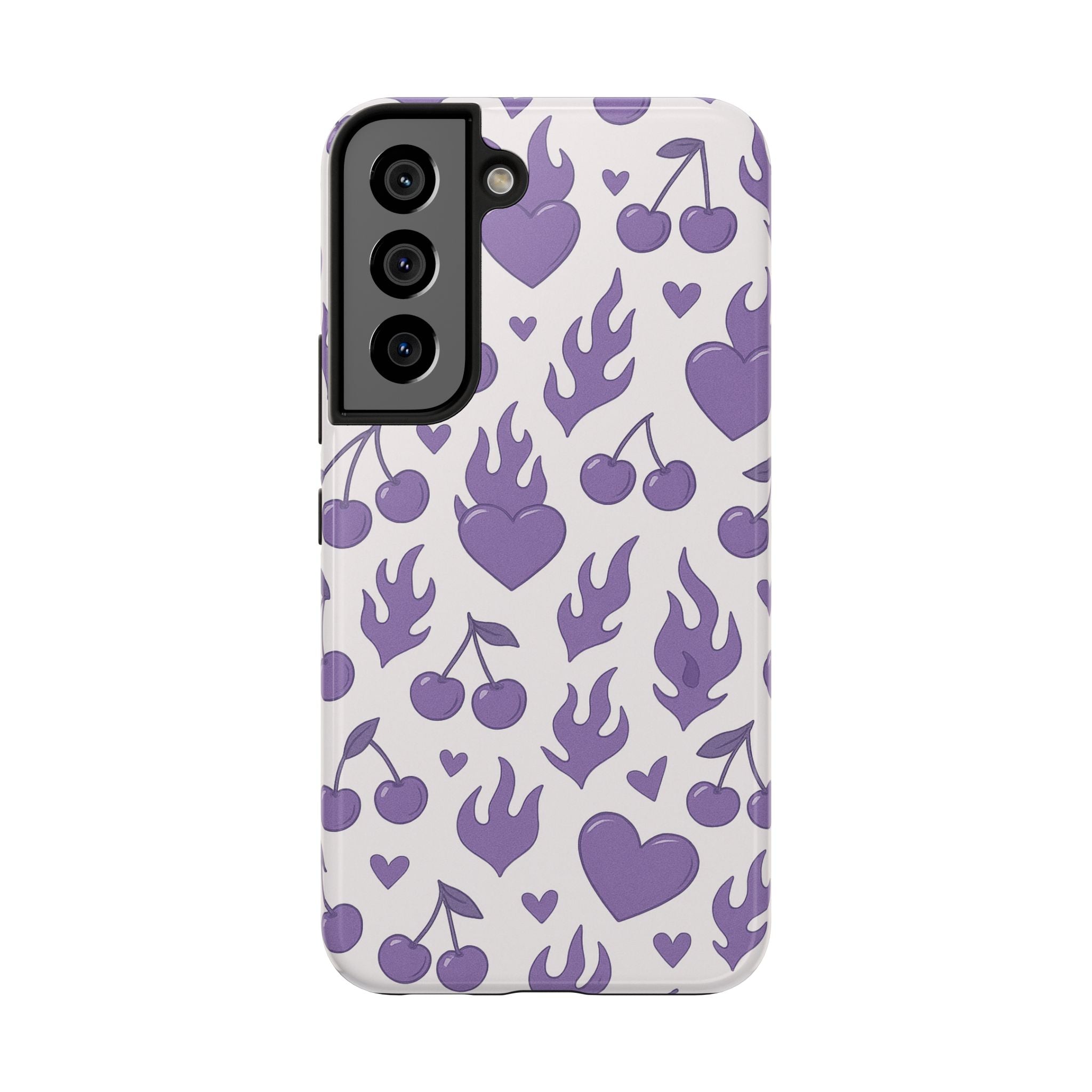 Purple Flaming Heart Phone Case