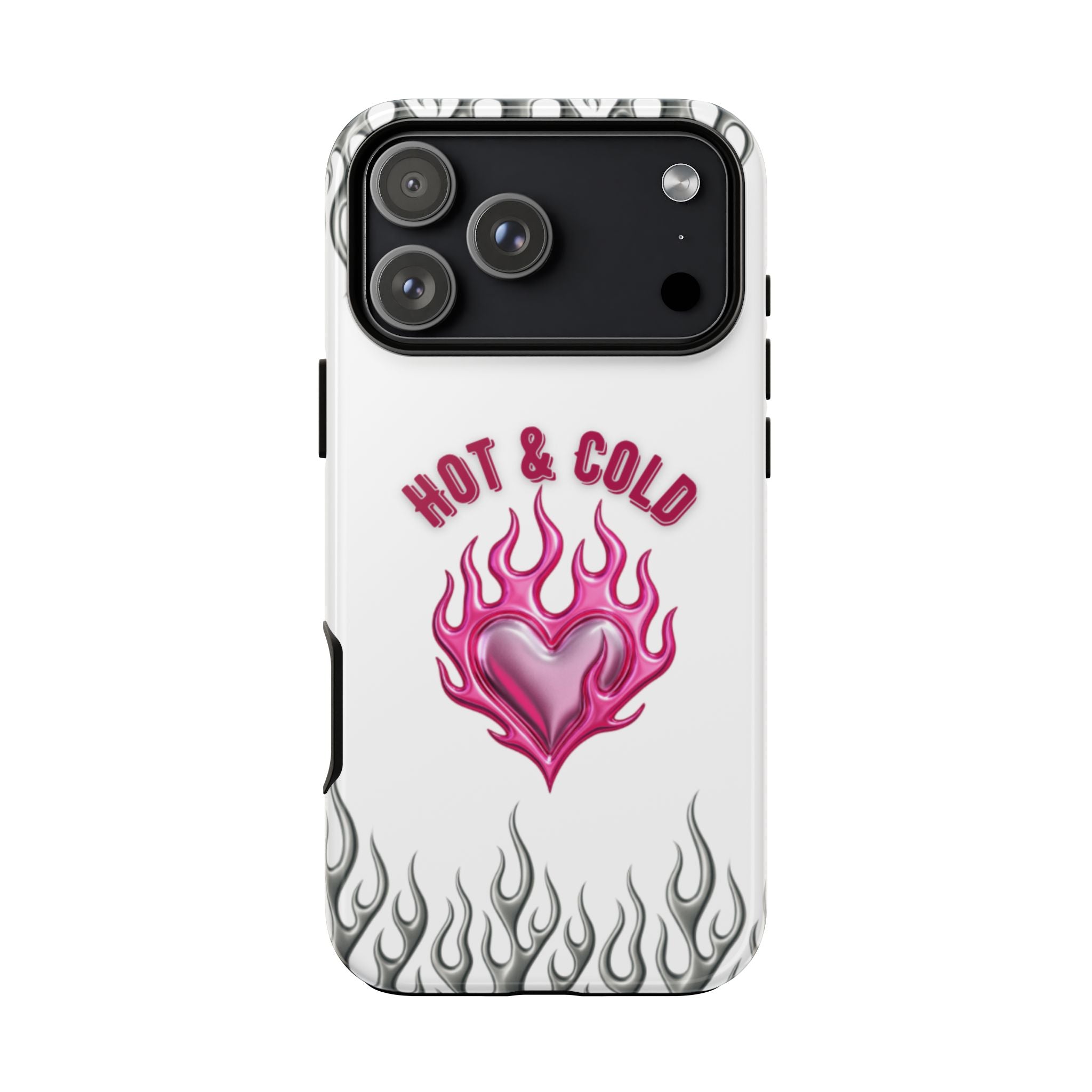 Hot & Cold Pink Flame Tough Phone Case