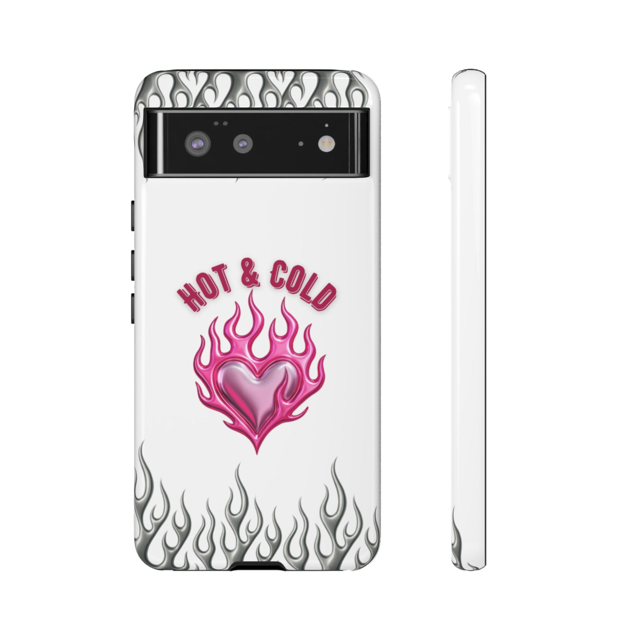 Hot & Cold Pink Flame Tough Phone Case