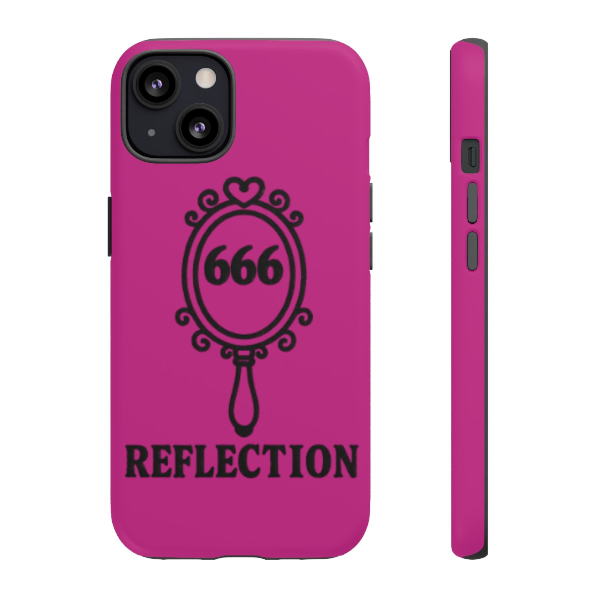 Black & Pink 666 Reflection Phone Case