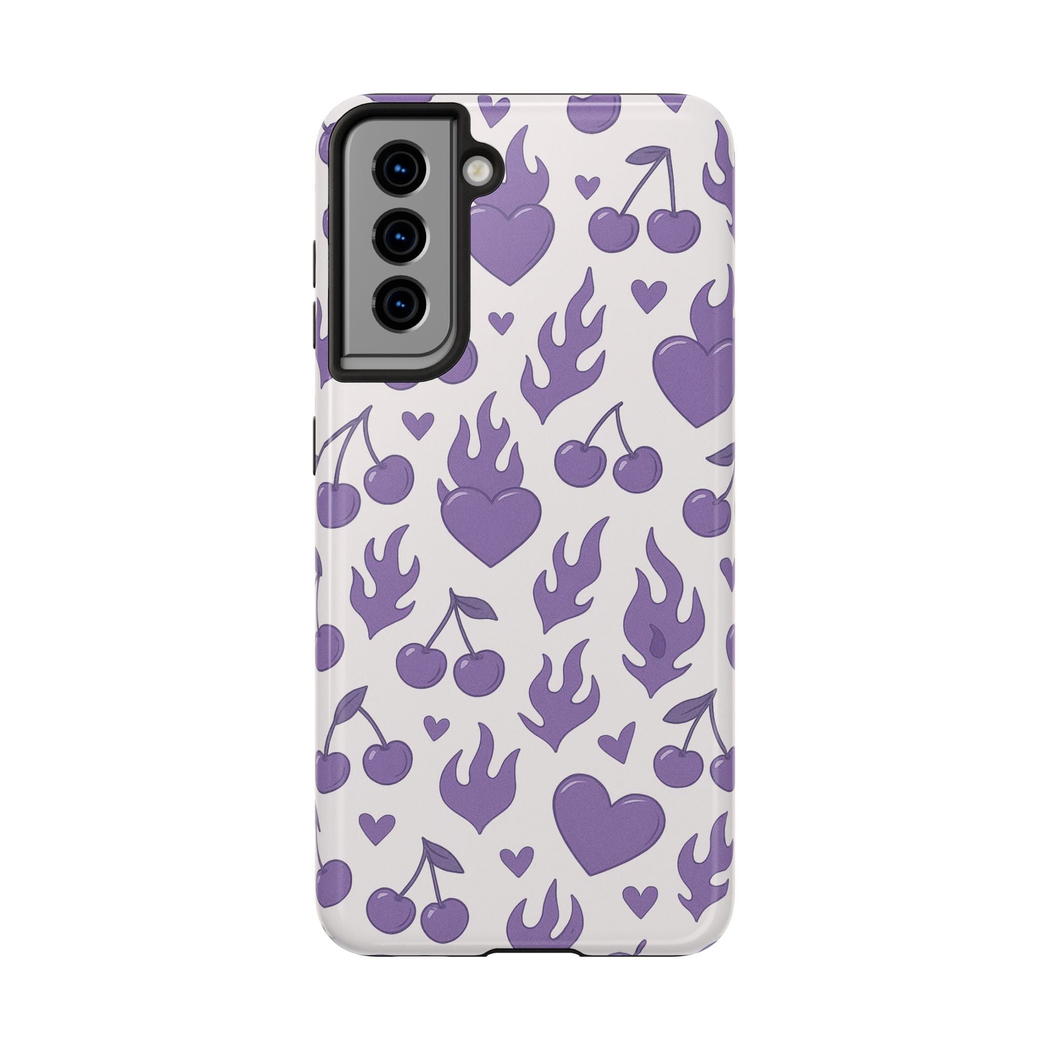 Purple Flaming Heart Phone Case