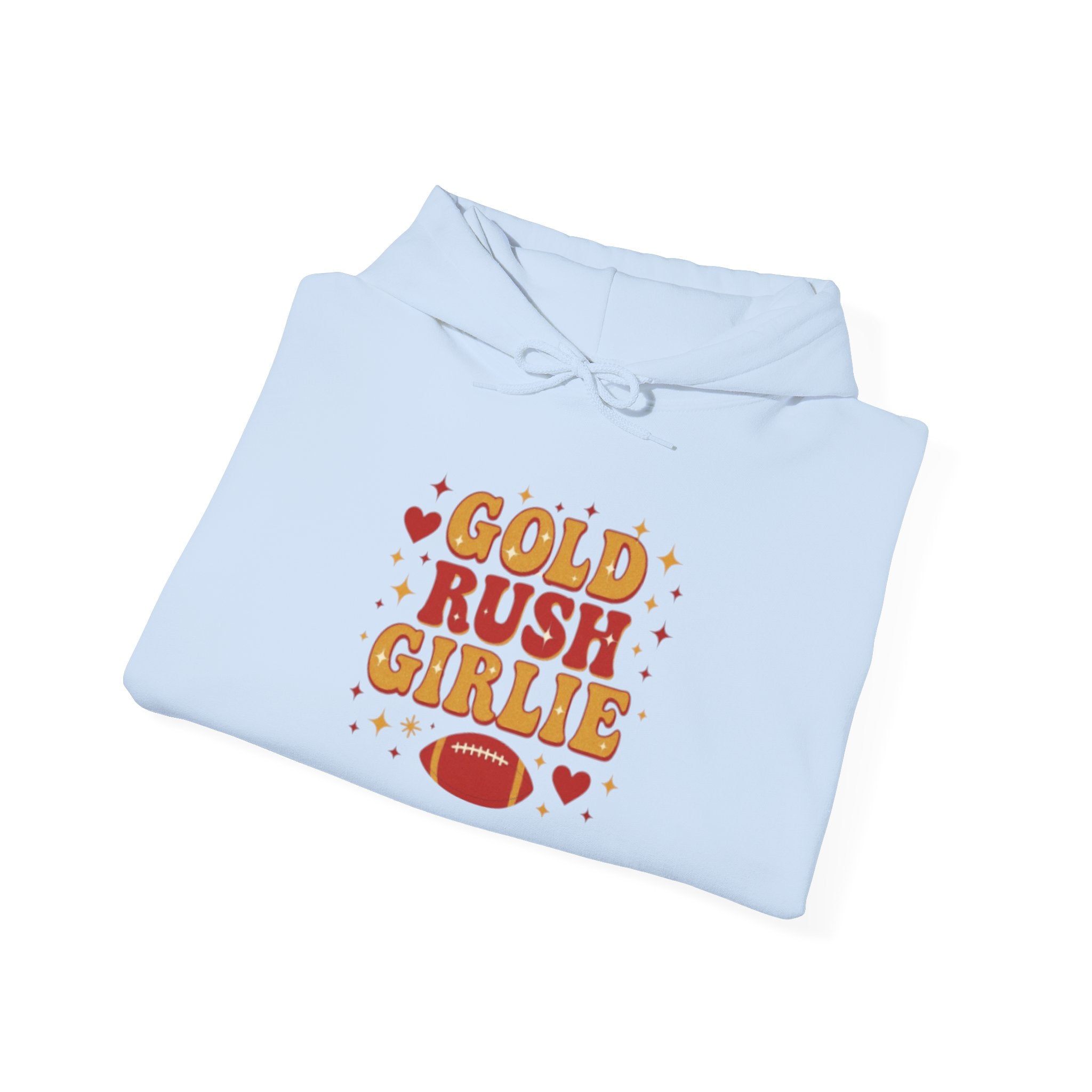 Gold Rush Girlie Football Themed Hoodie