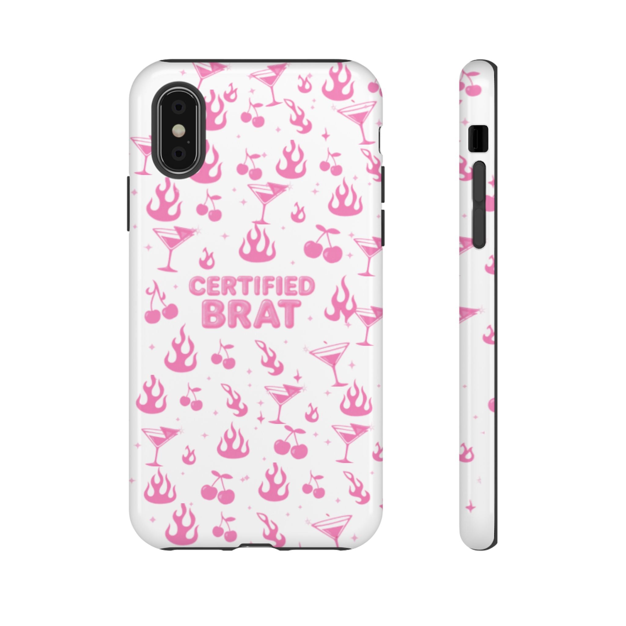 Certified Brat Pink Pattern Phone Case