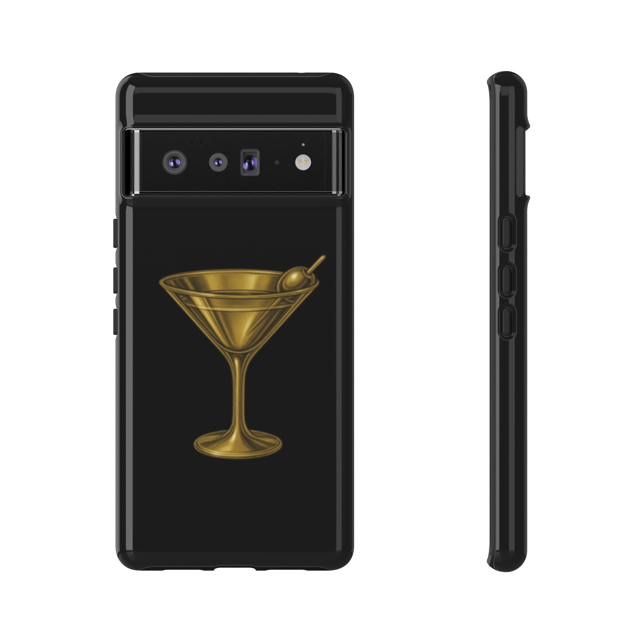 Gold Martini Tough Case Black