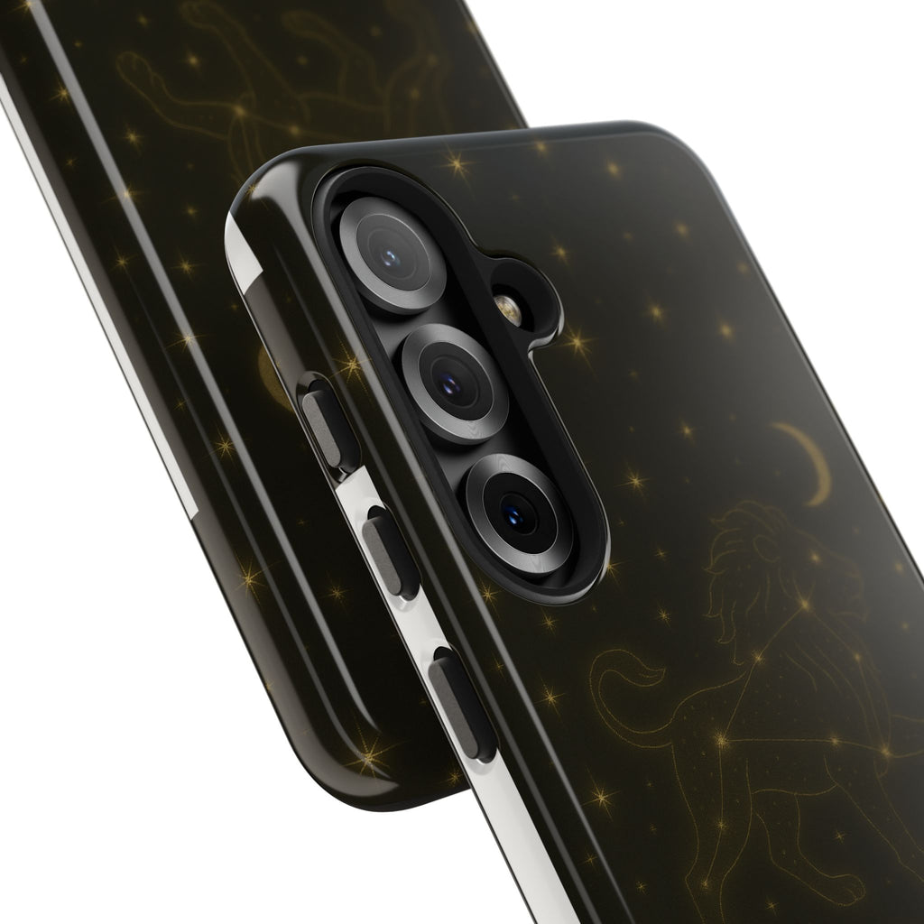 Leo Constellation Tough Phone Case — Zodiac Lion Design with Moon & Stars