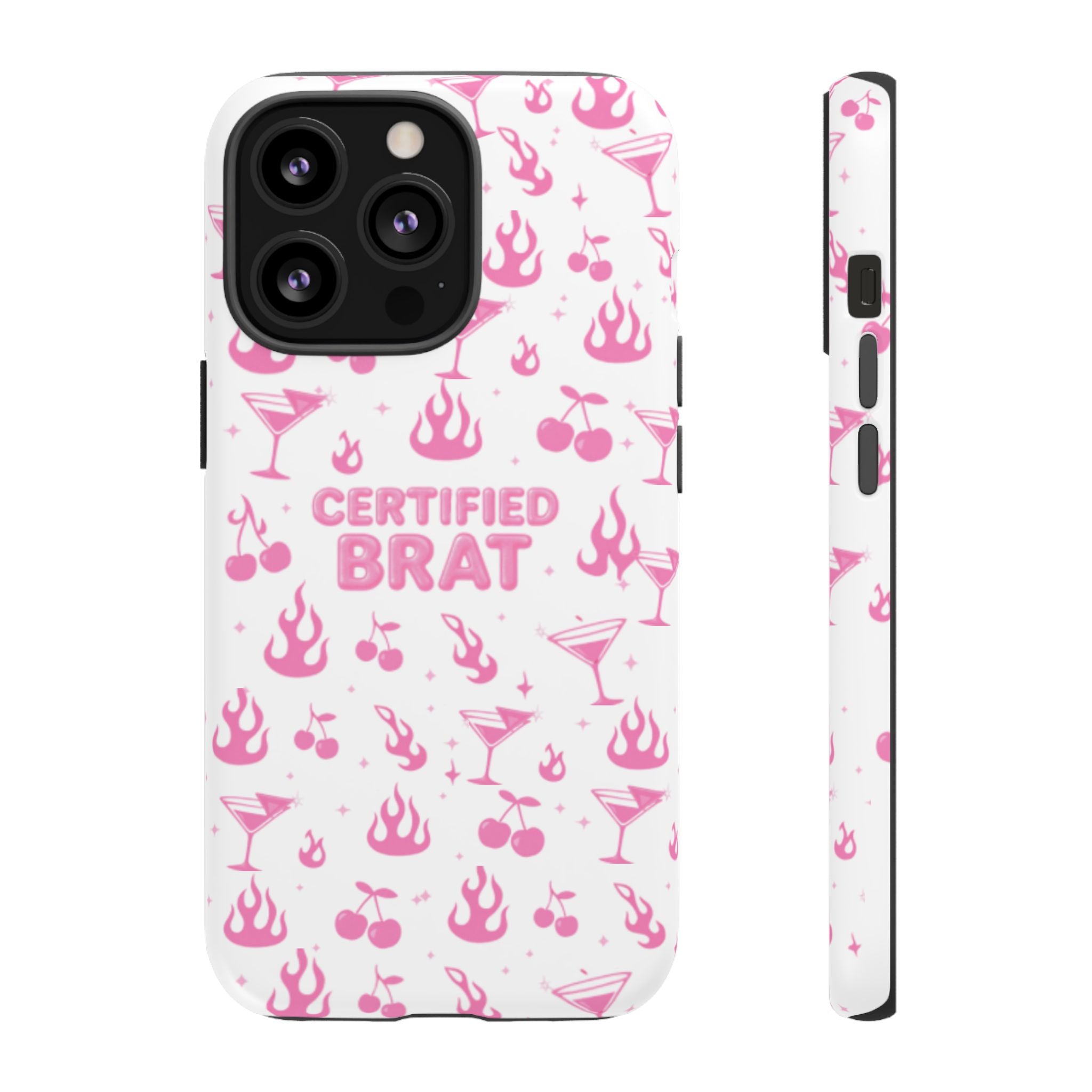 Certified Brat Pink Pattern Phone Case