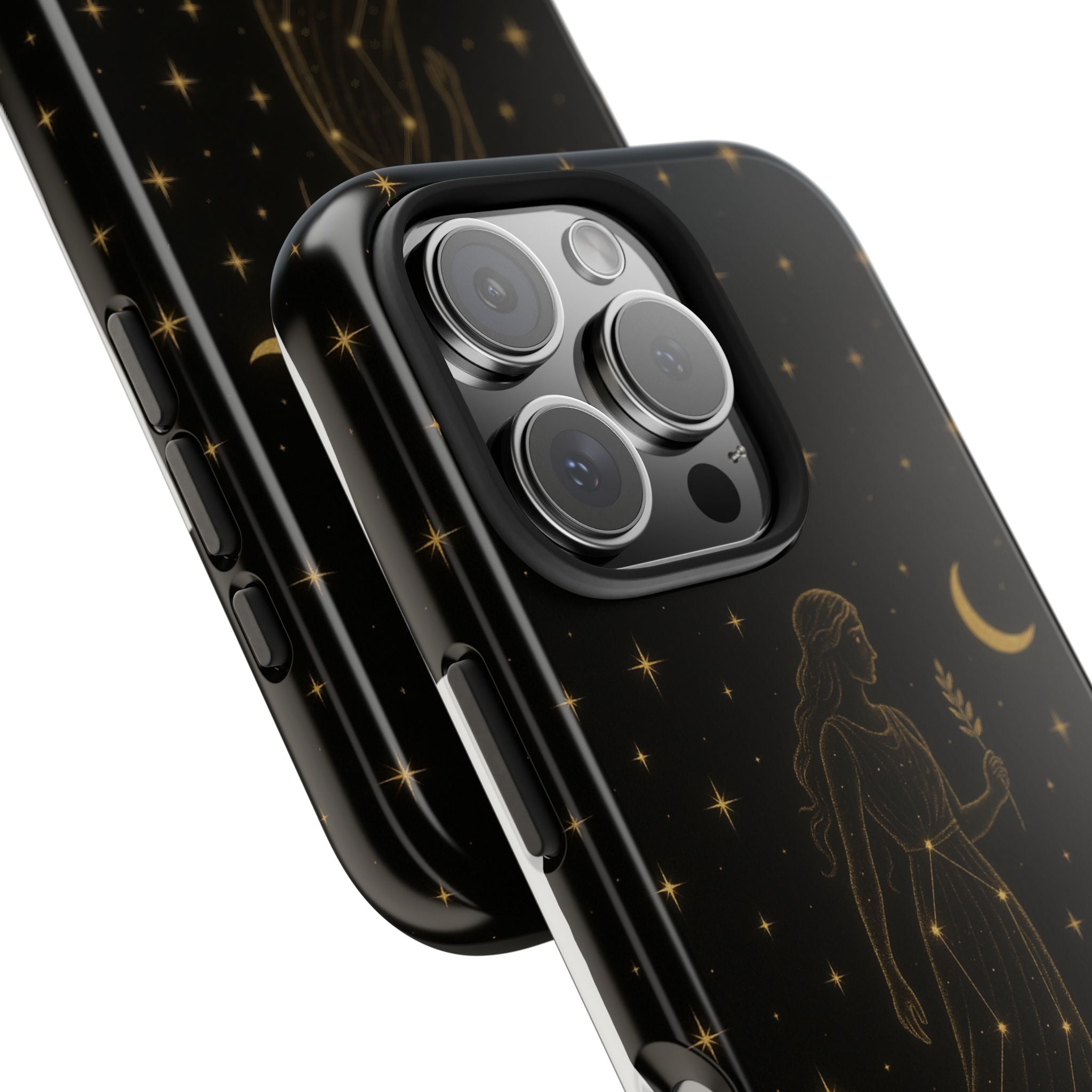 Virgo Tough Phone Case — Gold Constellation Zodiac Design
