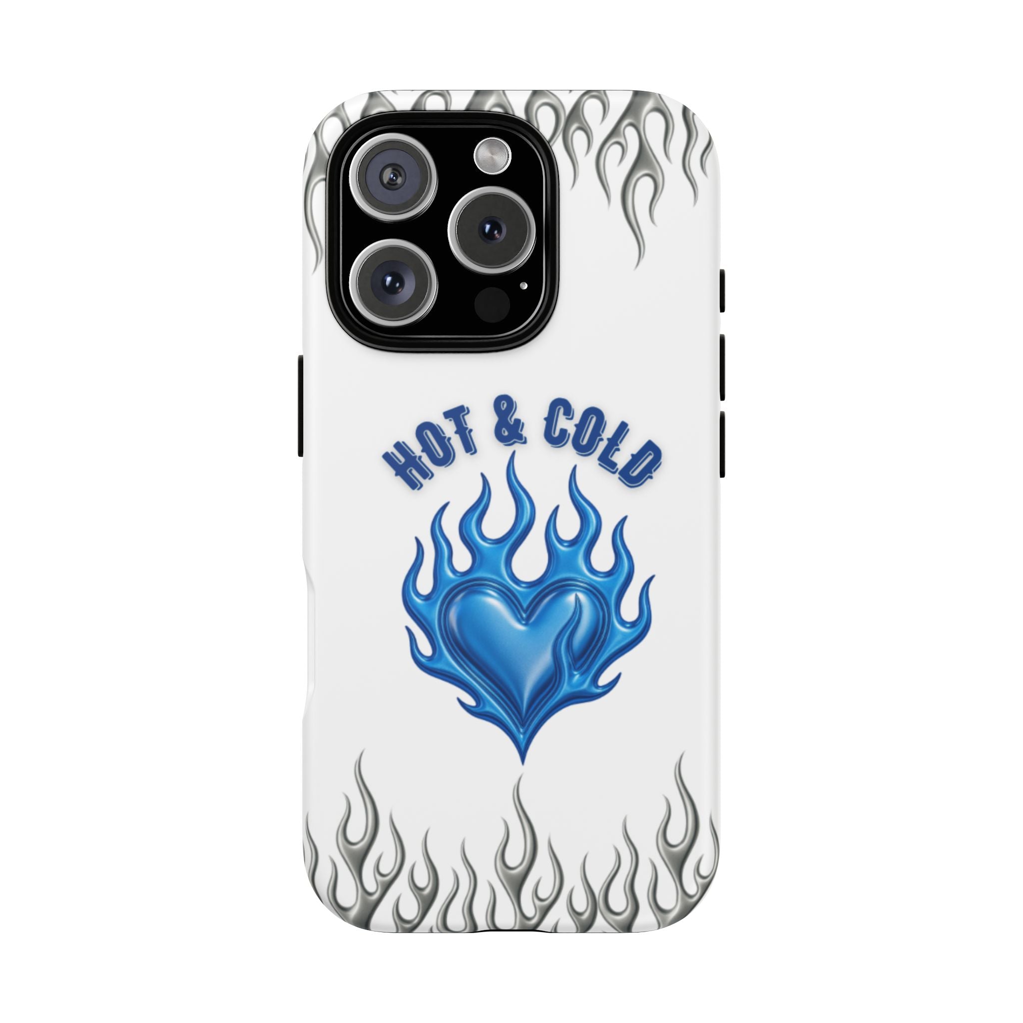 Hot & Cold Blue Flame Heart Phone Case