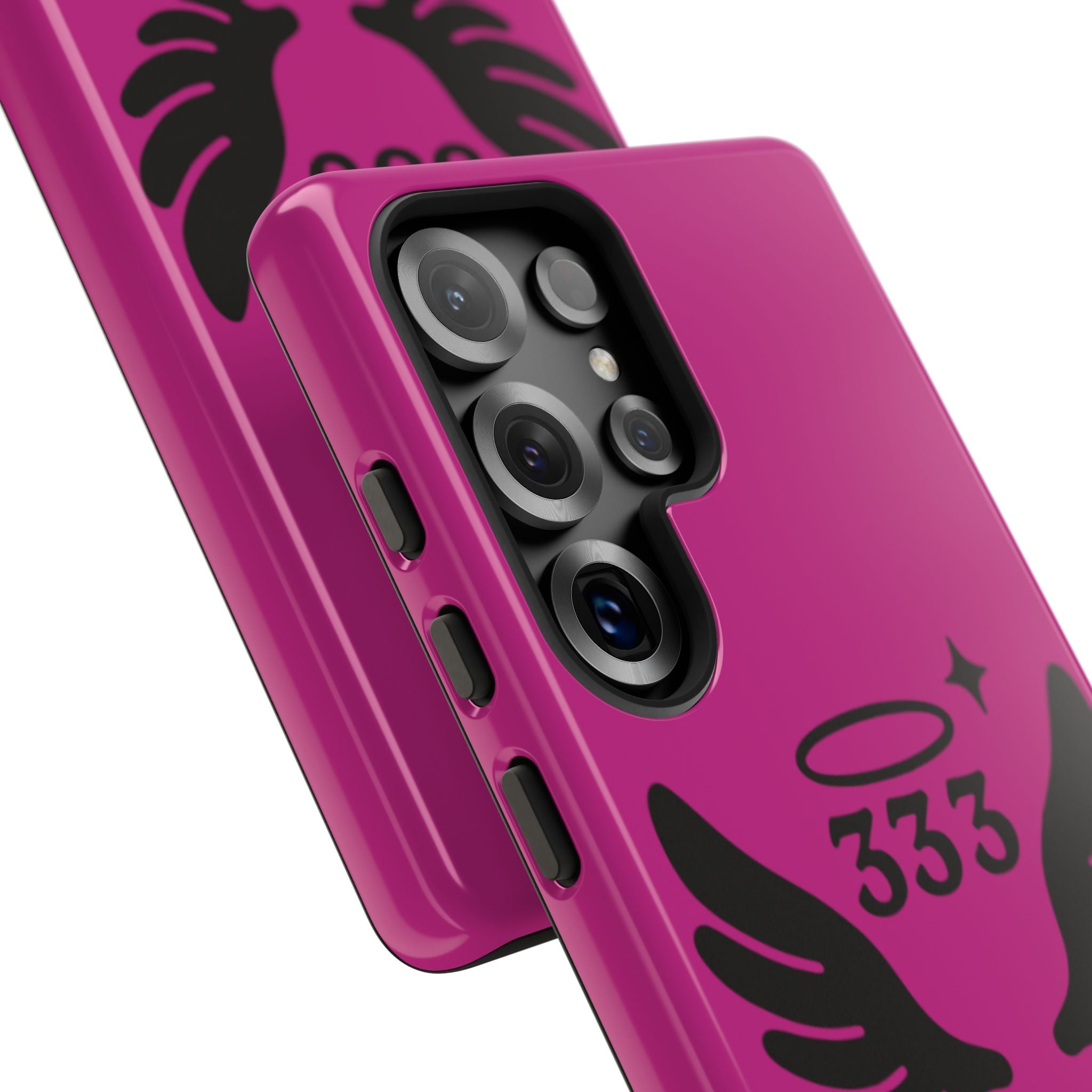 Black & Pink 333 Support Phone Case