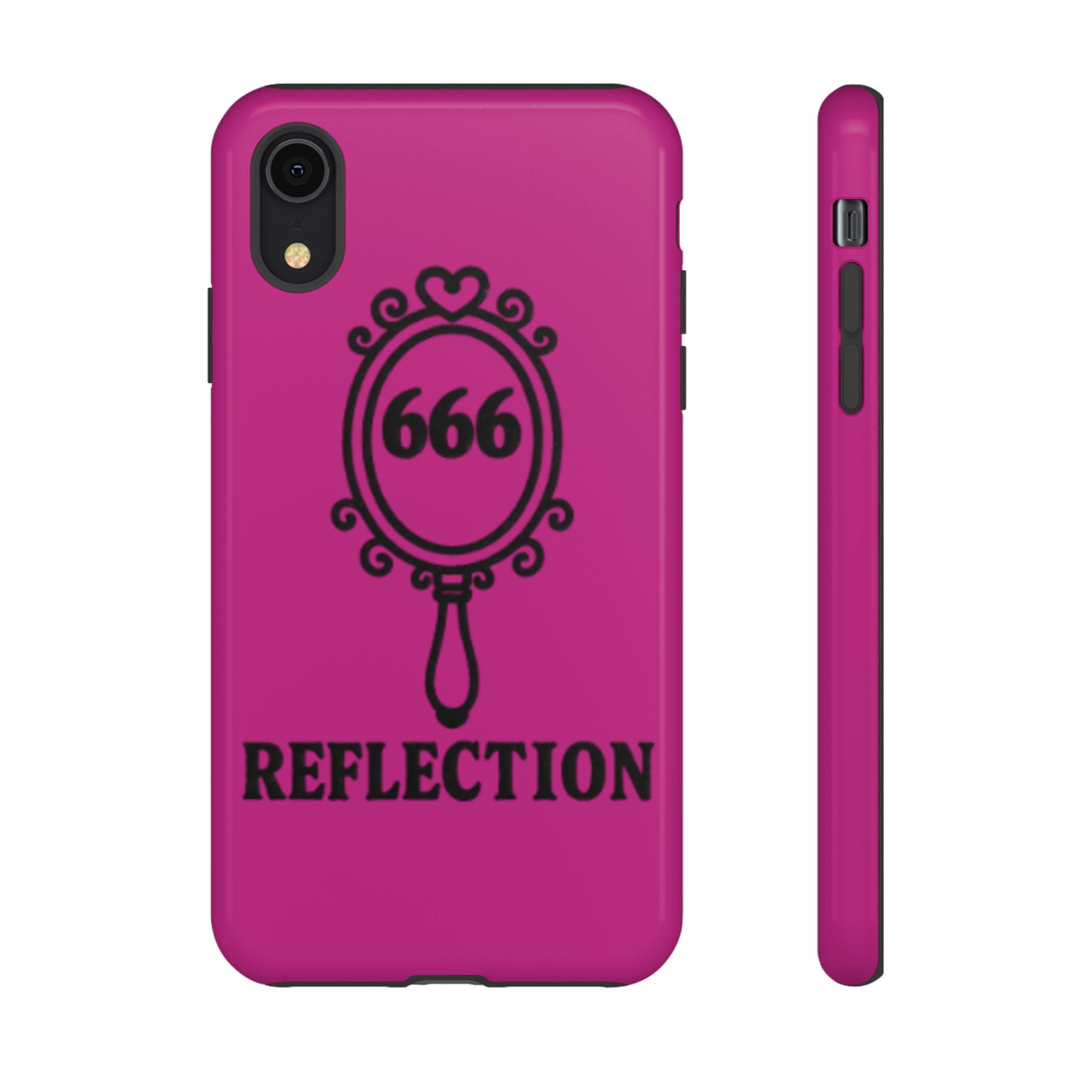 Black & Pink 666 Reflection Phone Case
