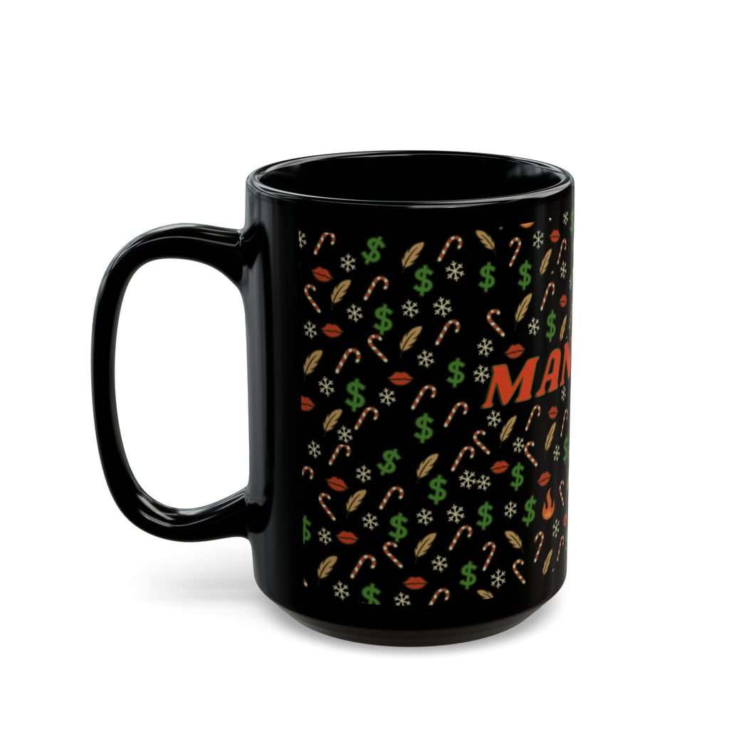 Christmas Maneater Black Coffee Mug — 11oz & 15oz