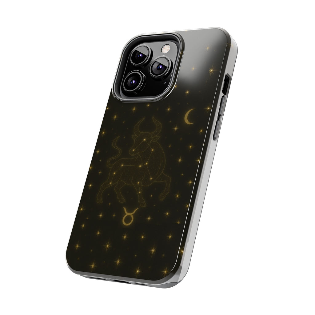 Taurus Constellation Tough Phone Case — Gold Zodiac Bull Phone Case