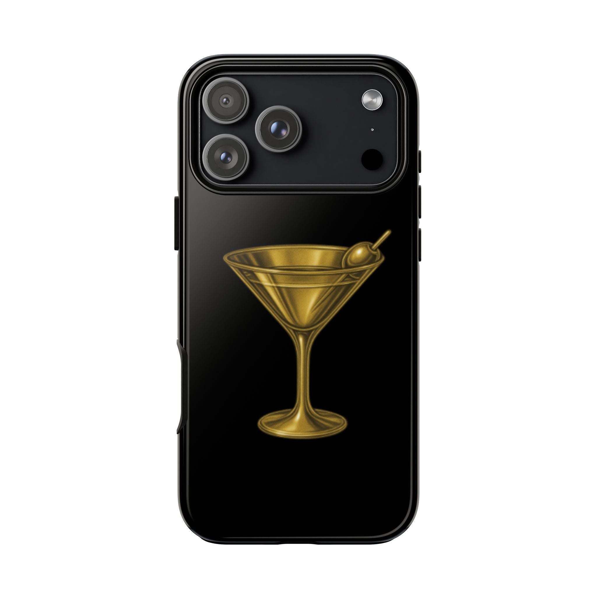 Gold Martini Tough Case Black