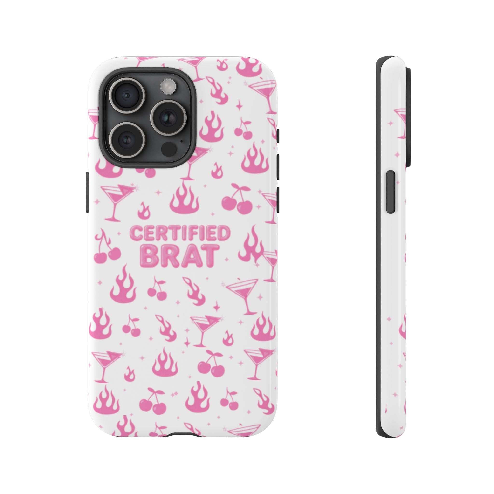 Certified Brat Pink Pattern Phone Case