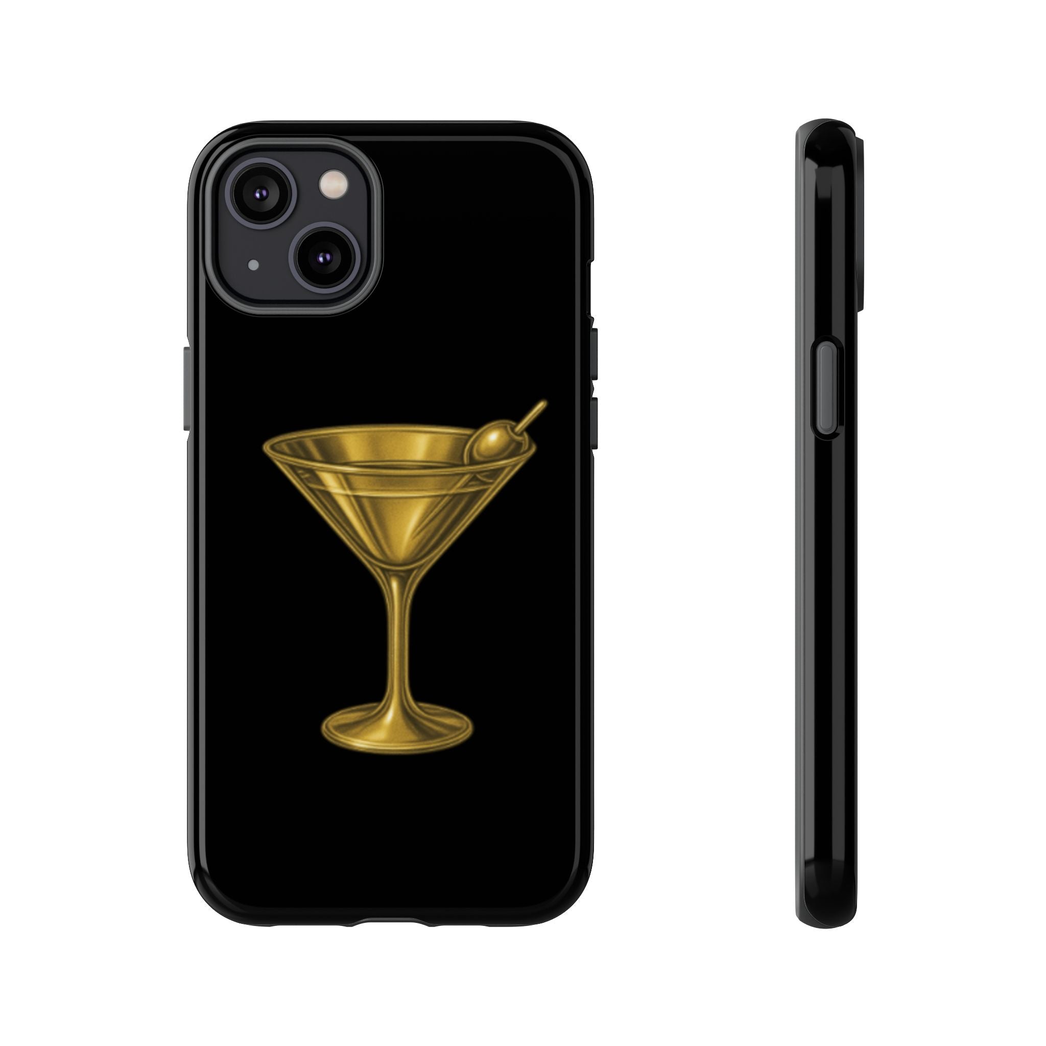 Gold Martini Tough Case Black