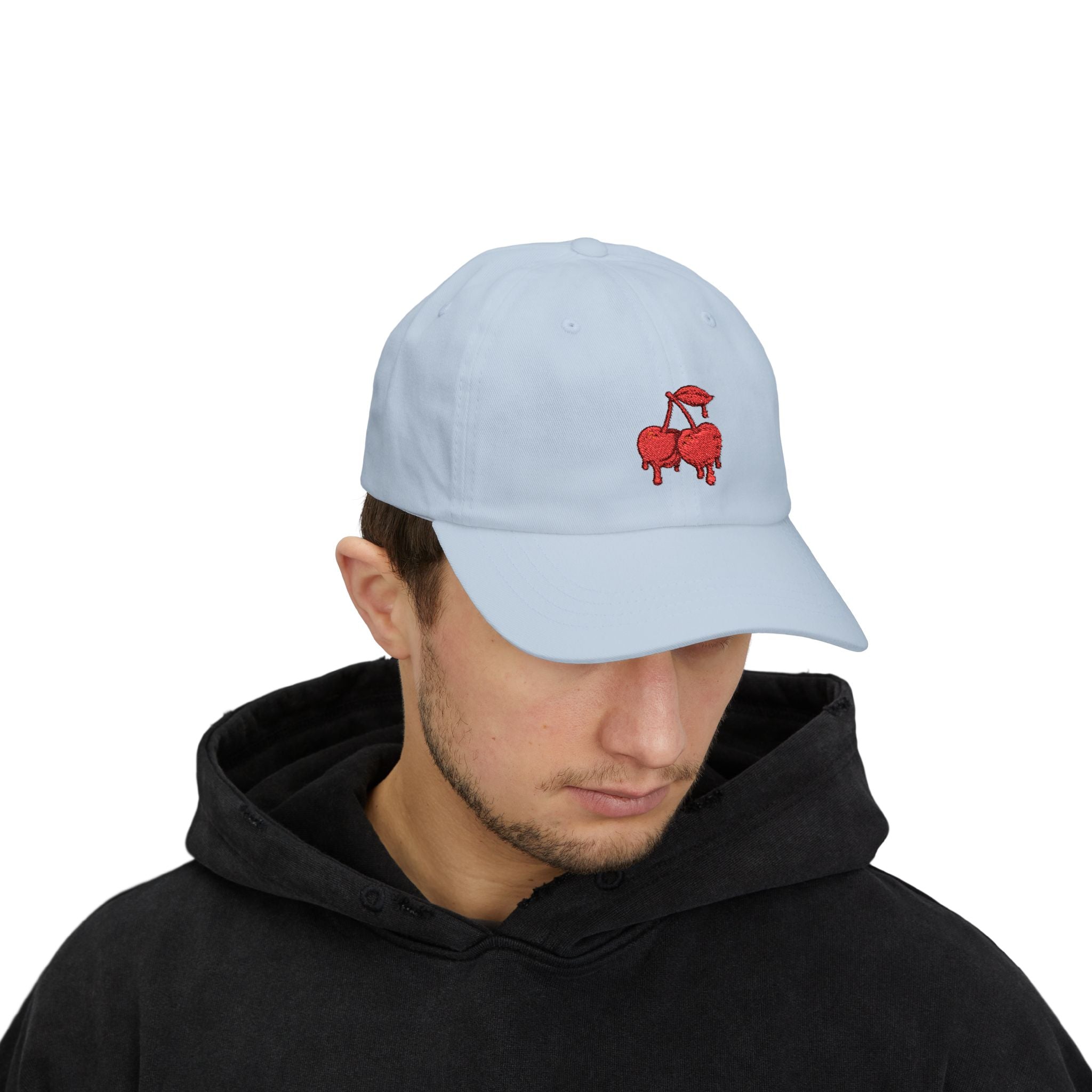 Drippy Red Cherries Ball Cap Embroidered