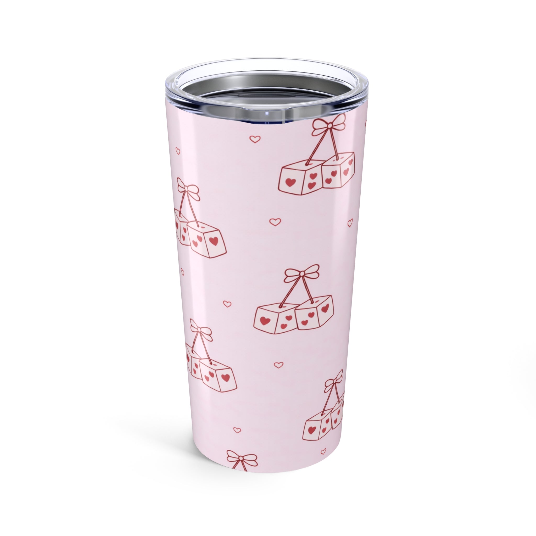 20oz Tumbler Insulated Heart Dice