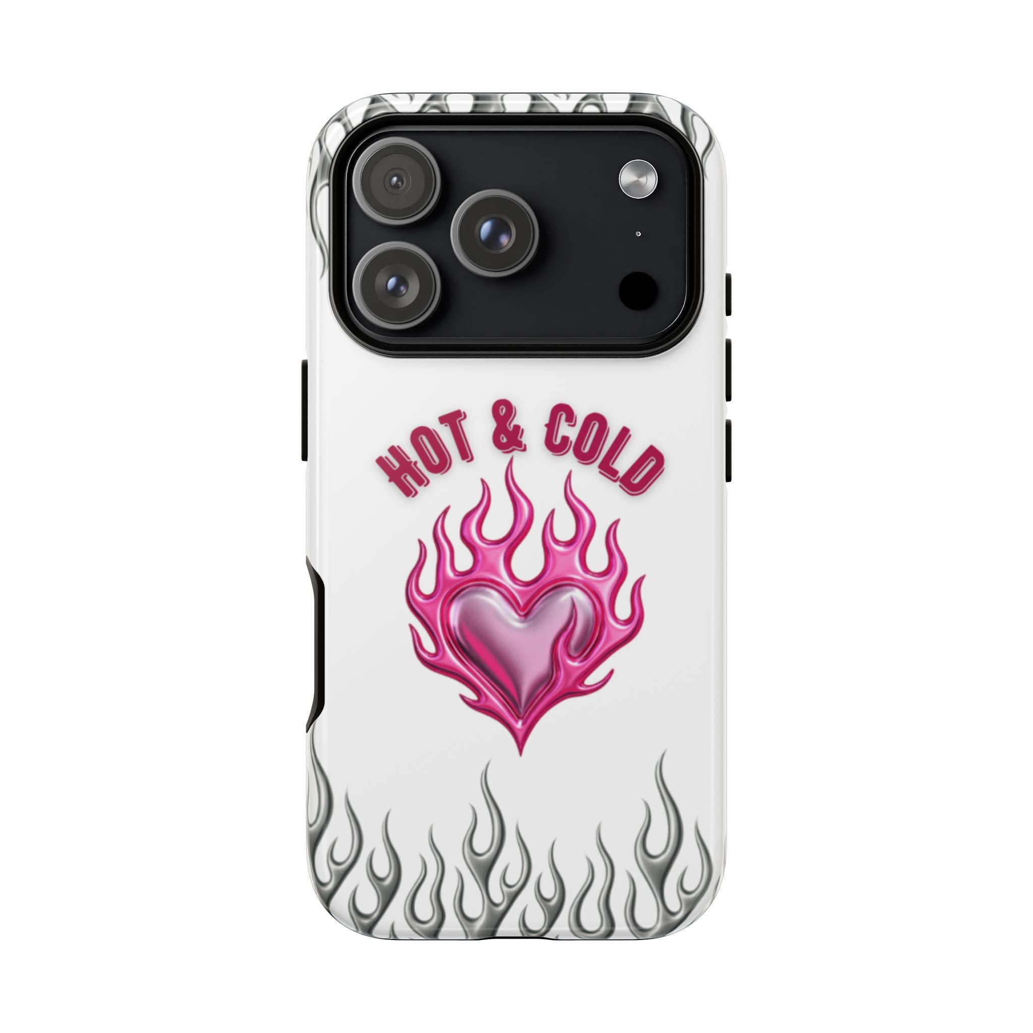 Hot & Cold Pink Flame Tough Phone Case