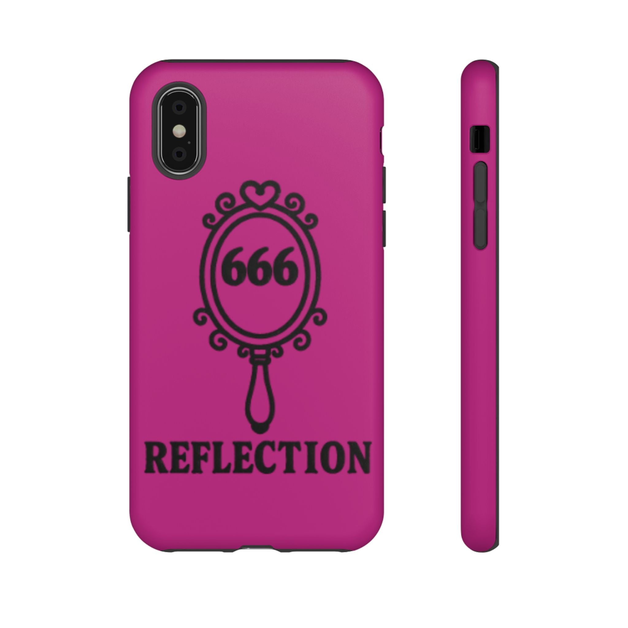 Black & Pink 666 Reflection Phone Case