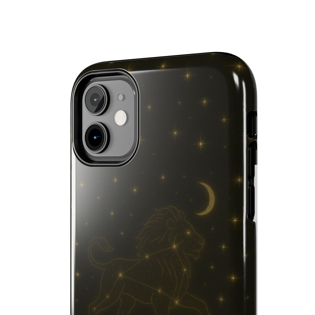 Leo Constellation Tough Phone Case — Zodiac Lion Design with Moon & Stars