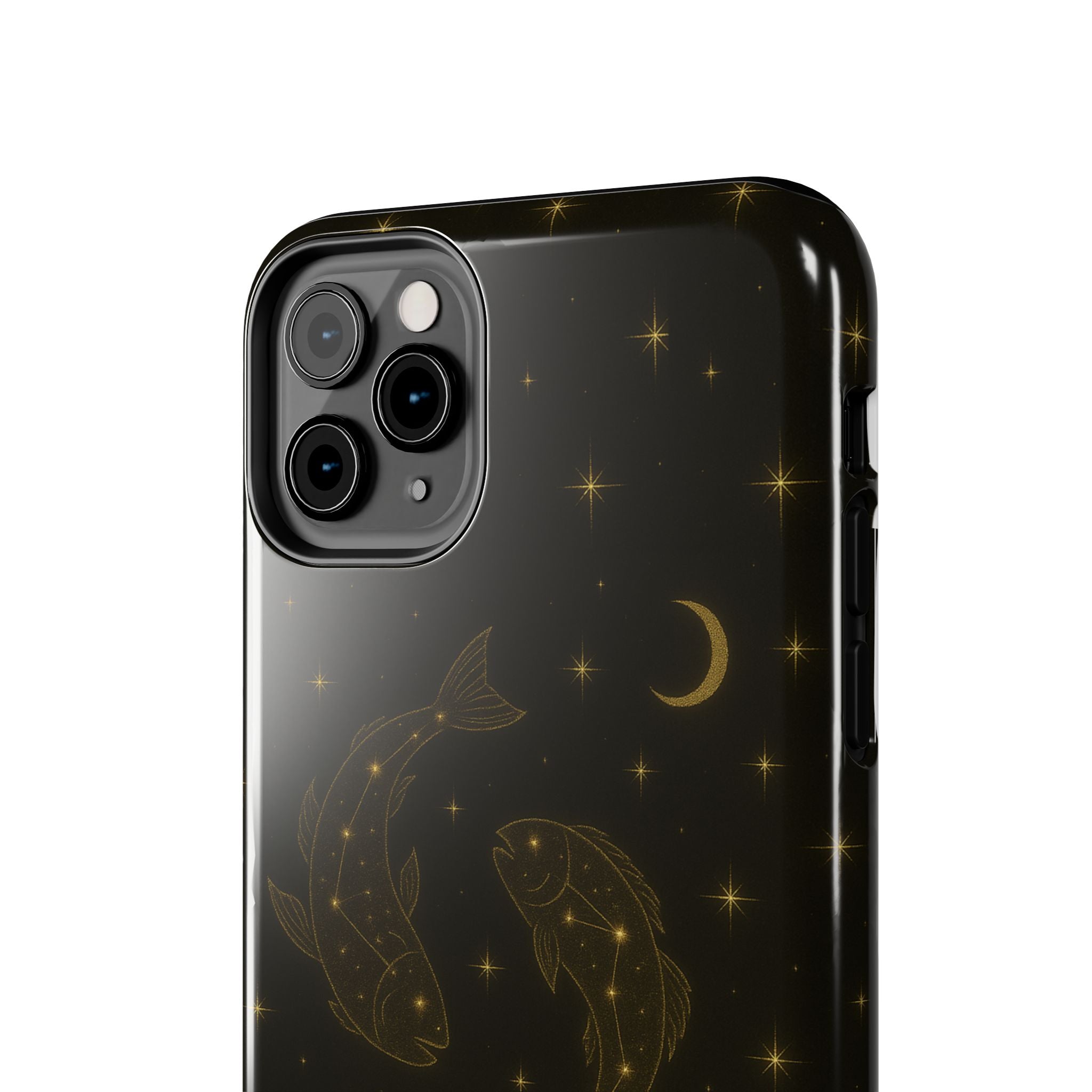Pisces Zodiac Tough Phone Case — Gold Koi Constellation Design