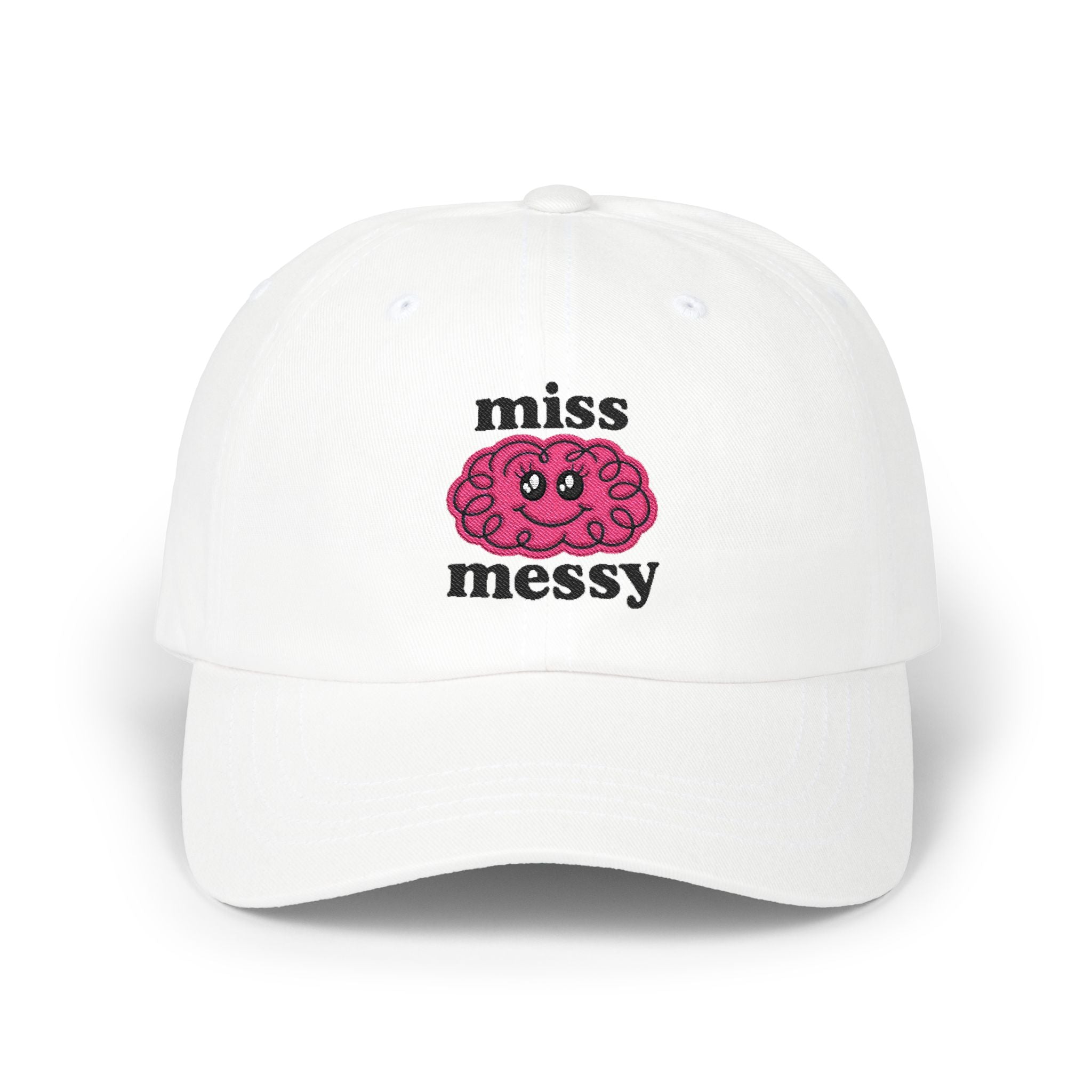'Miss Messy' Pink Embroidered Dad Cap