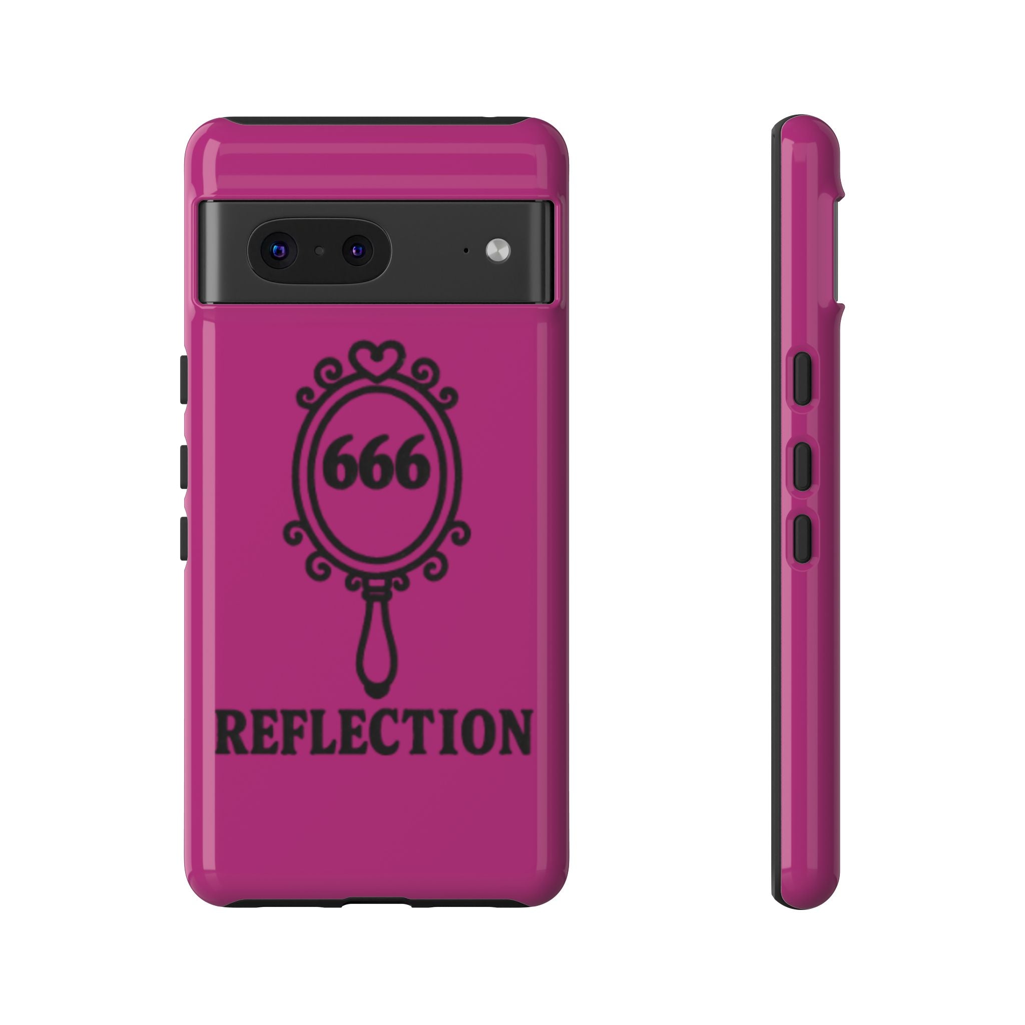 Black & Pink 666 Reflection Phone Case