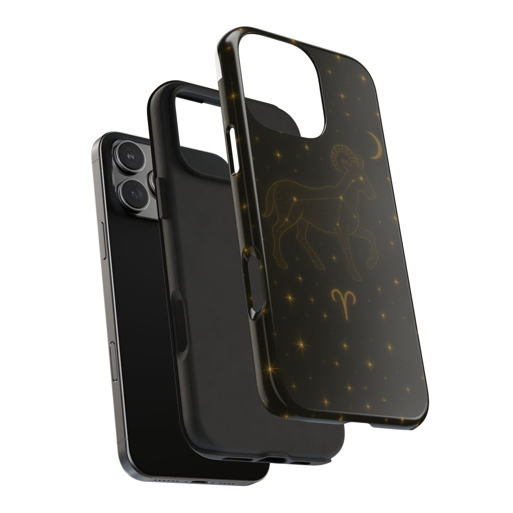 Aries Constellation Tough Phone Case — Zodiac Ram Star Map Design