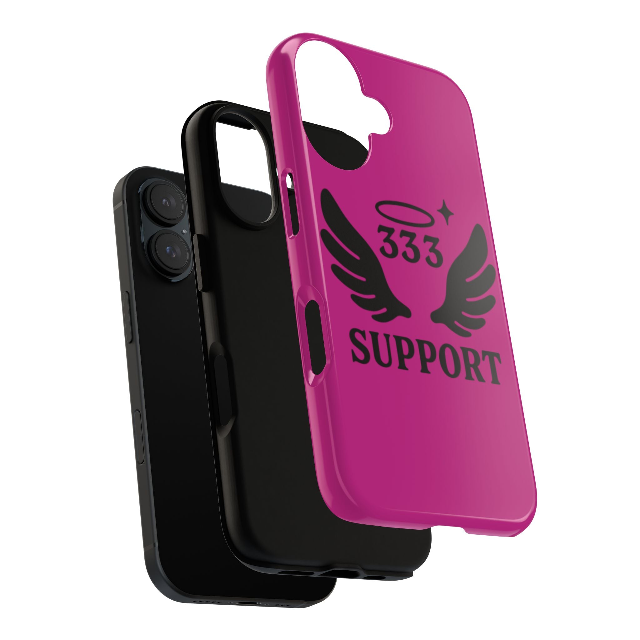 Black & Pink 333 Support Phone Case