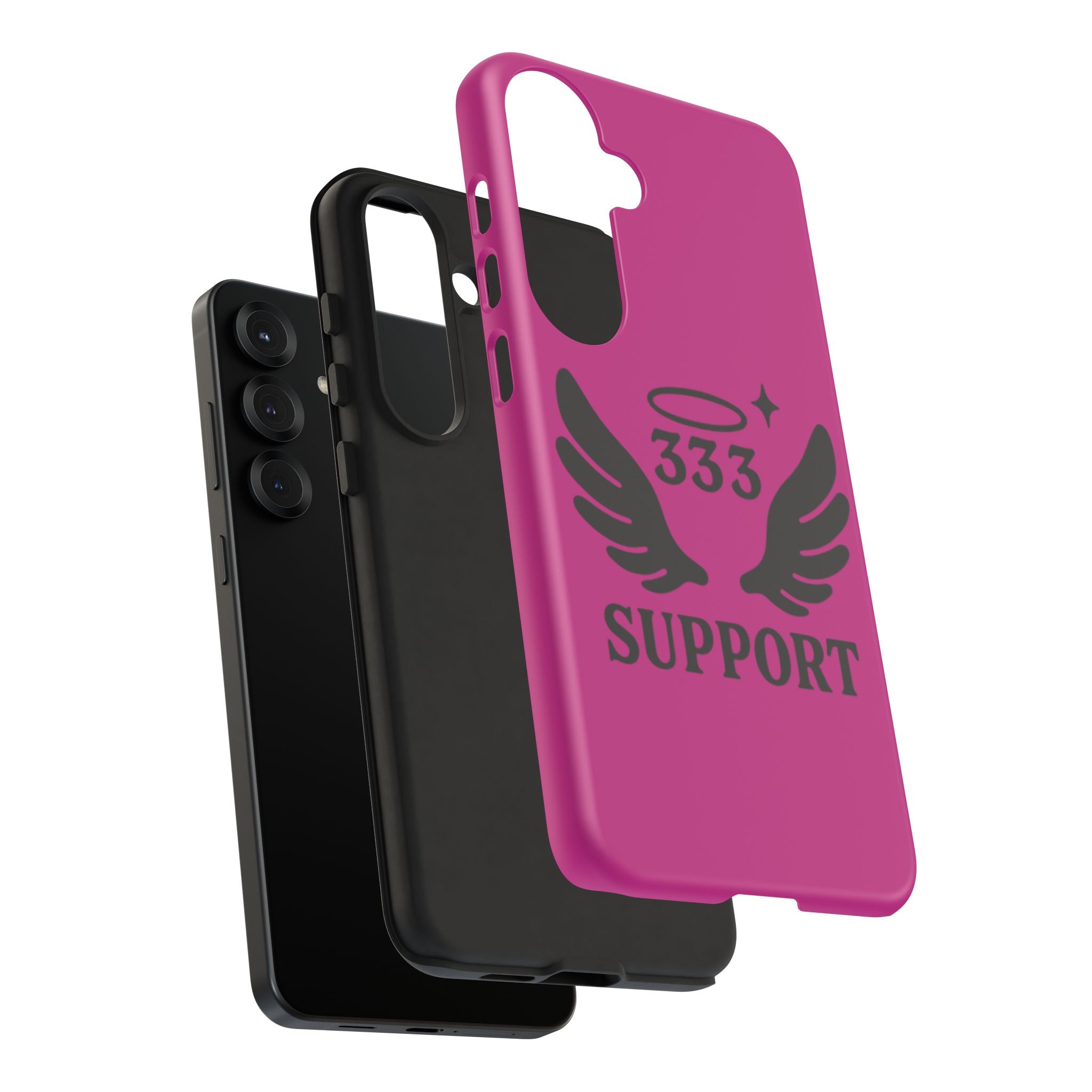 Black & Pink 333 Support Phone Case