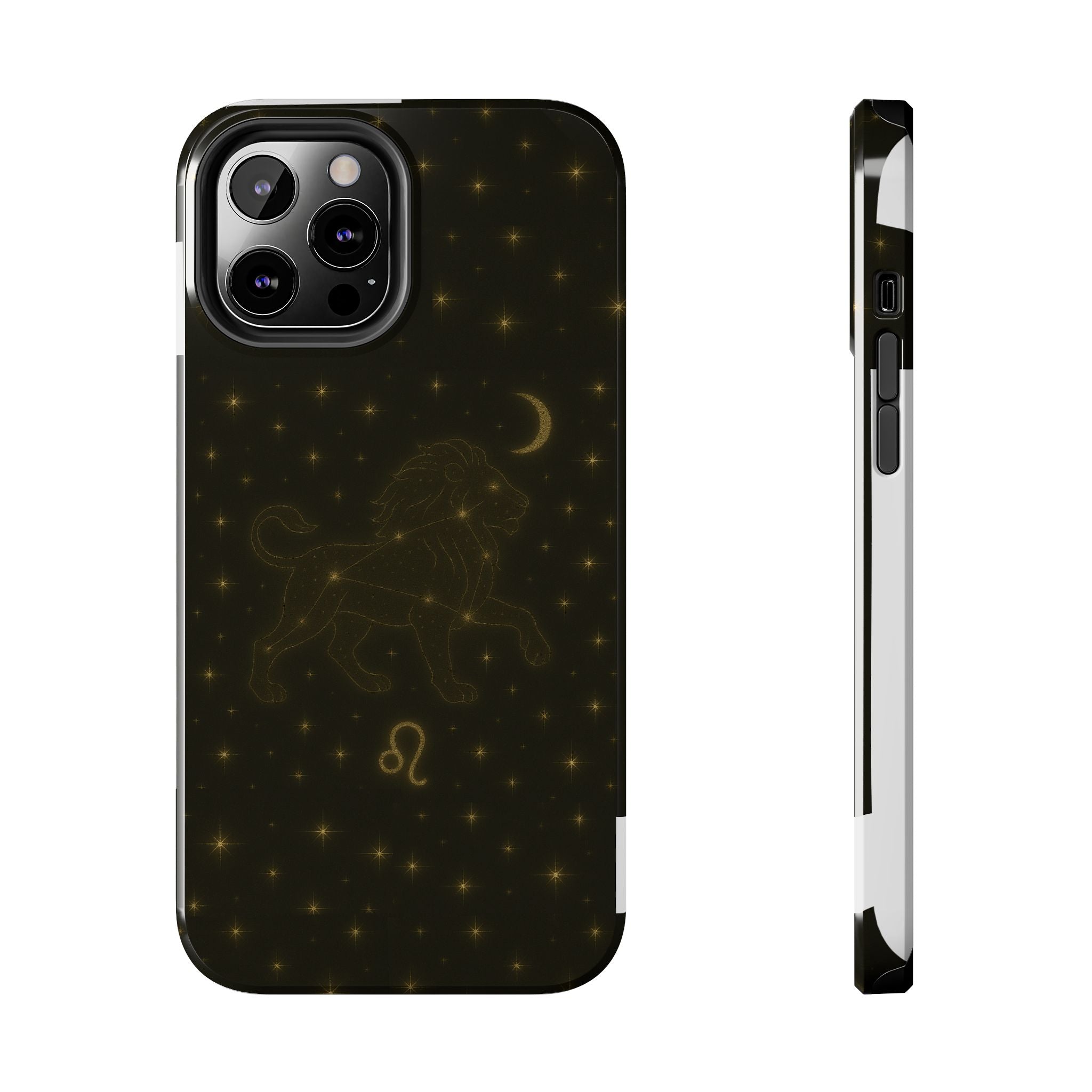 Leo Constellation Tough Phone Case — Zodiac Lion Design with Moon & Stars