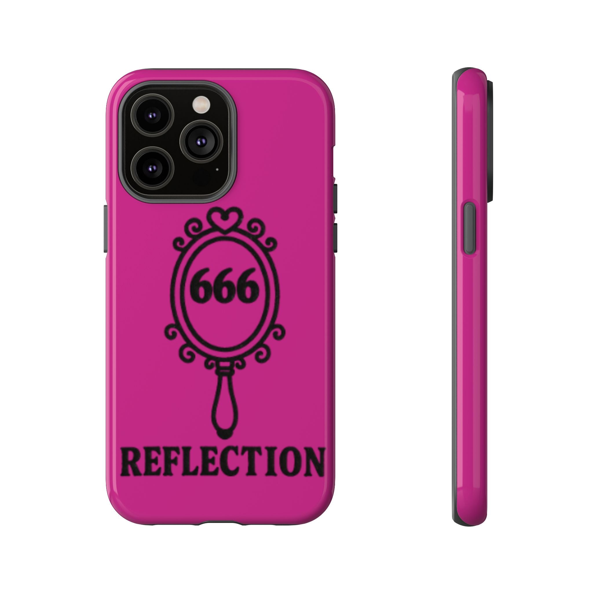 Black & Pink 666 Reflection Phone Case