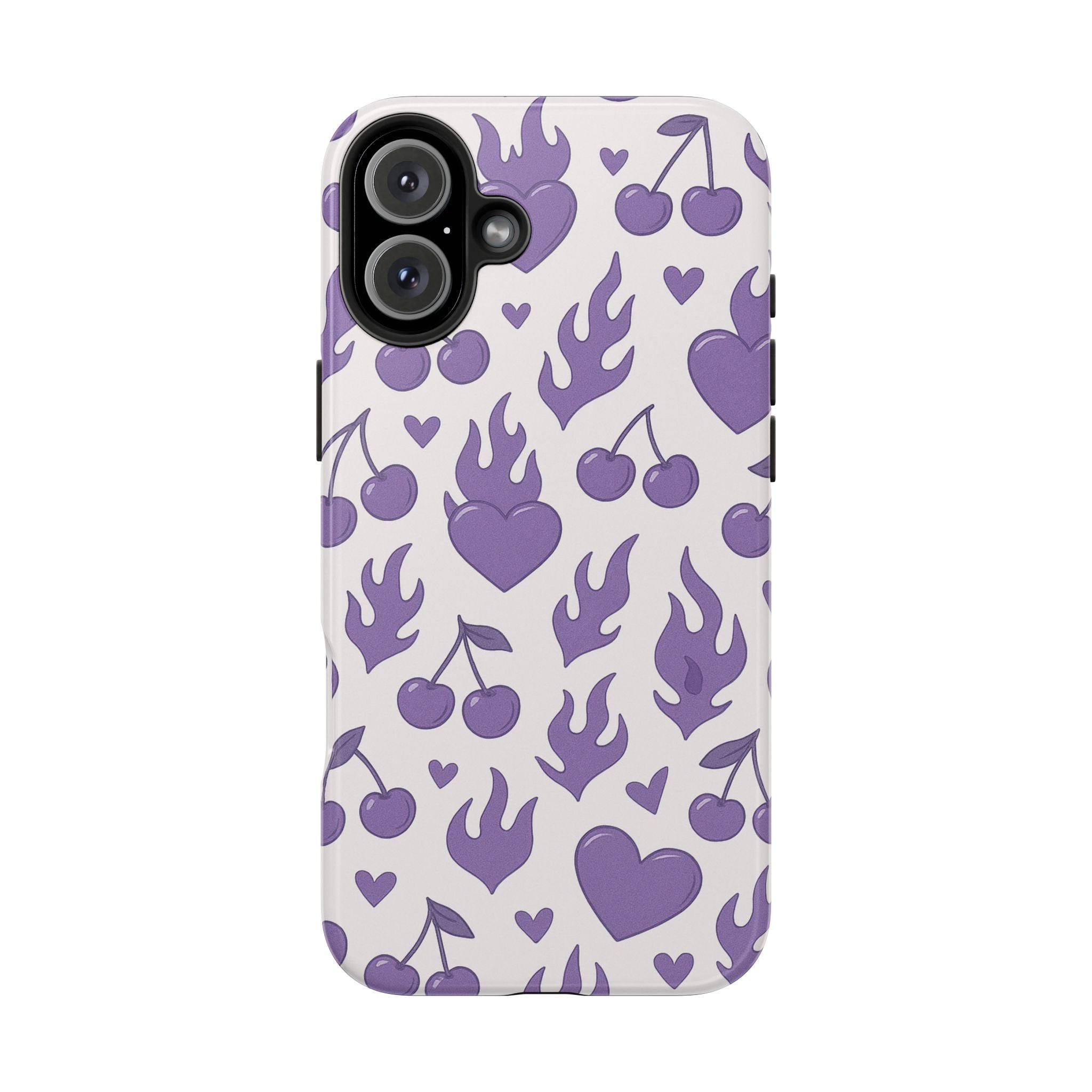 Purple Flaming Heart Phone Case