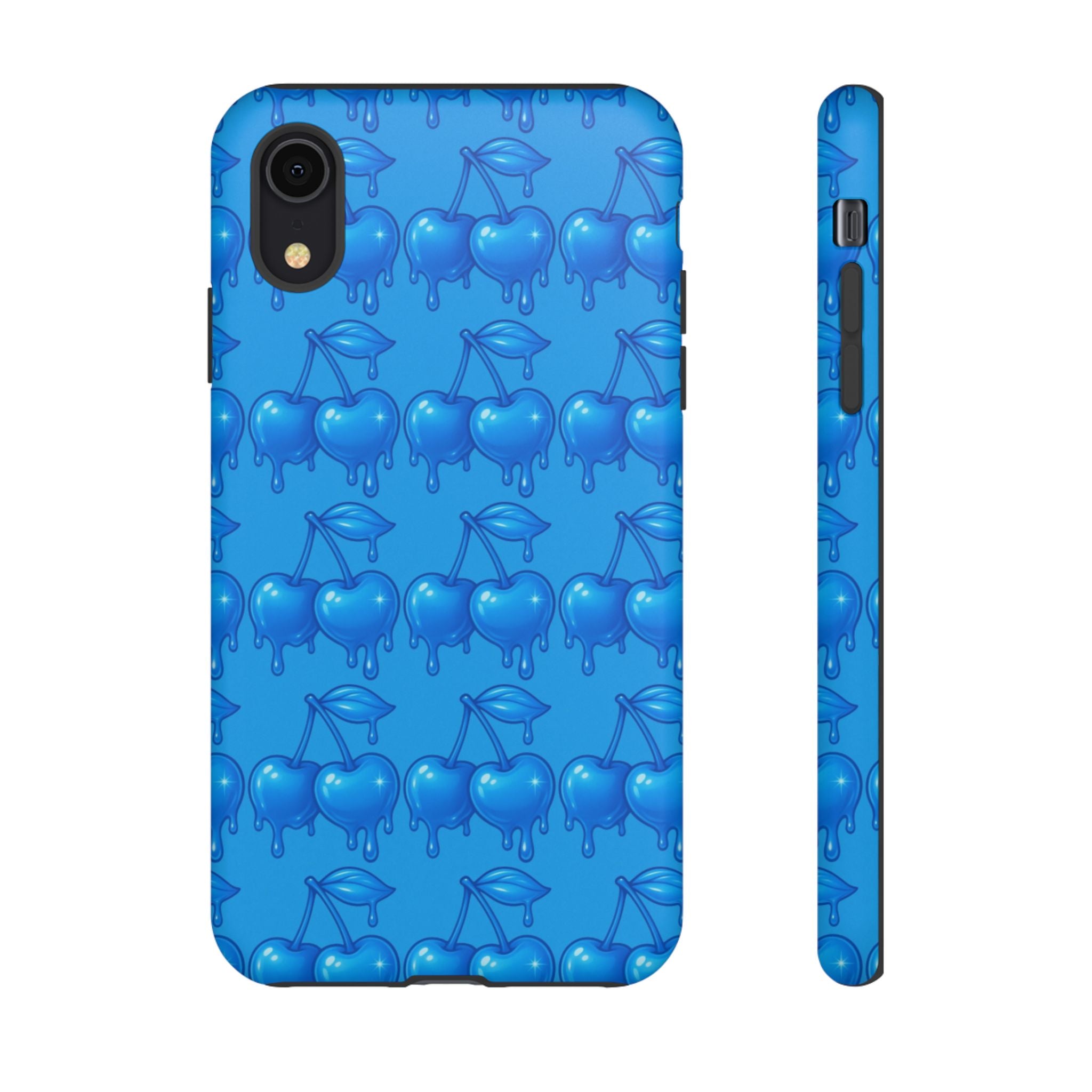 Blue Dripping Cherry Tough Phone Case