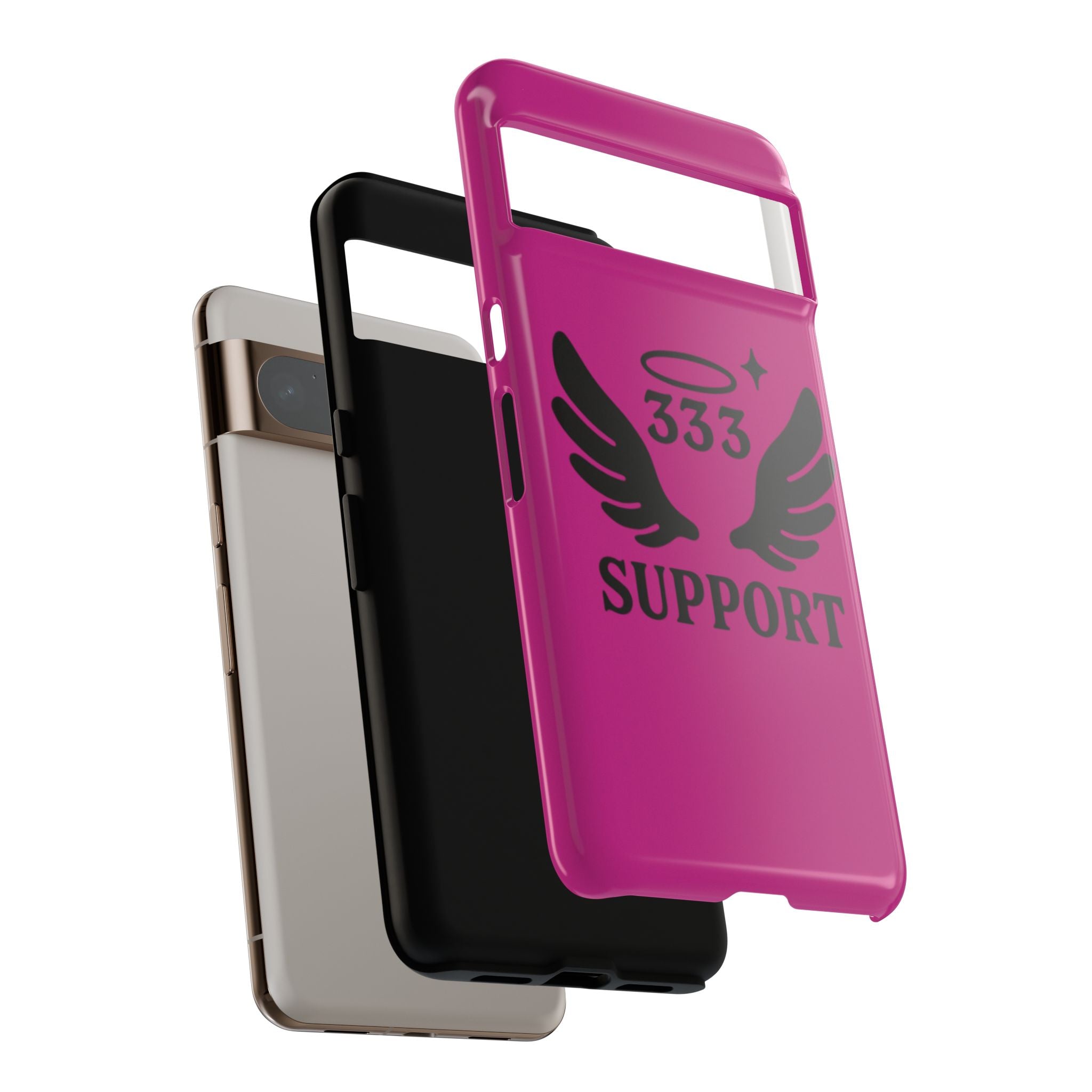 Black & Pink 333 Support Phone Case
