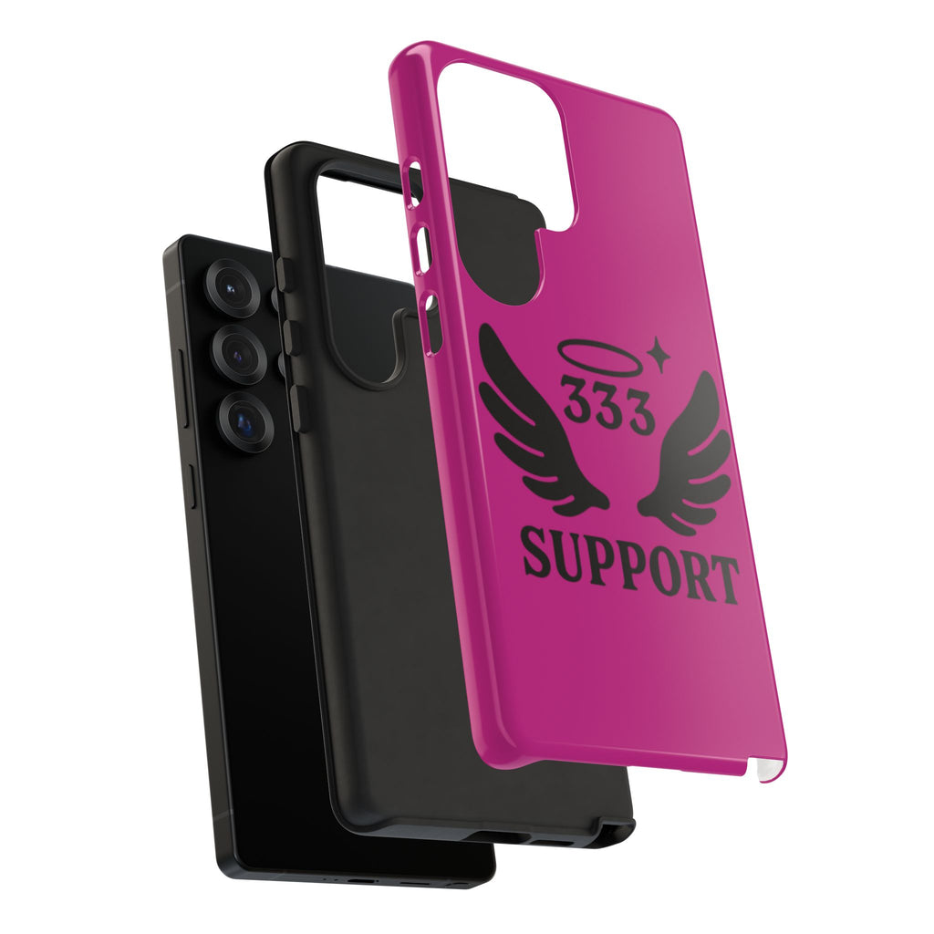 Black & Pink 333 Support Phone Case
