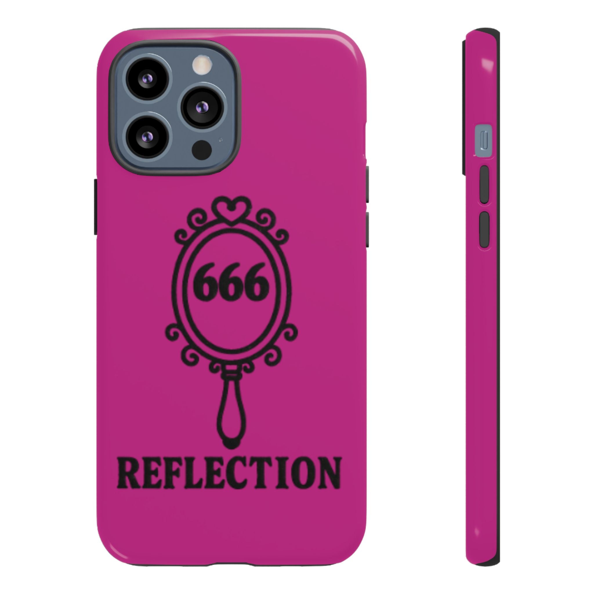 Black & Pink 666 Reflection Phone Case